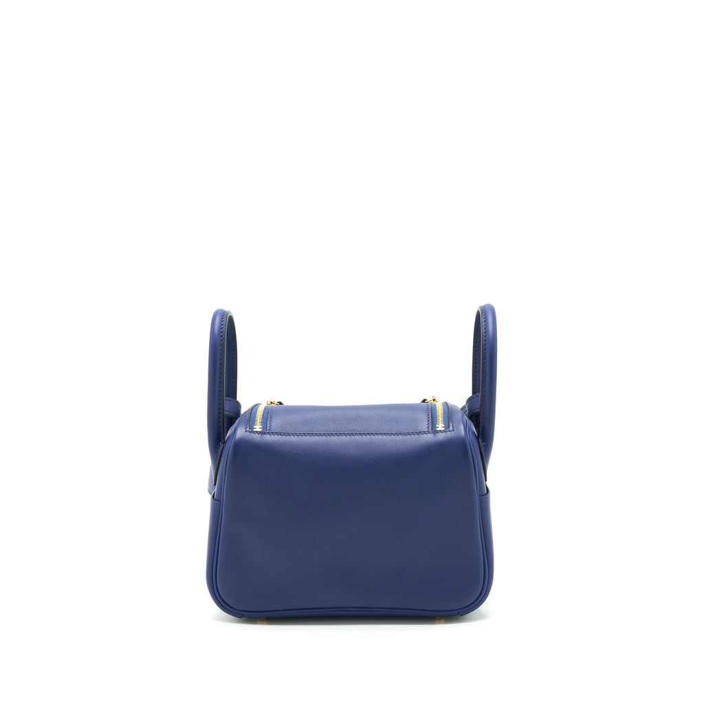 HERMES MINI LINDY SWIFT BLUE SAPPHIRE GHW