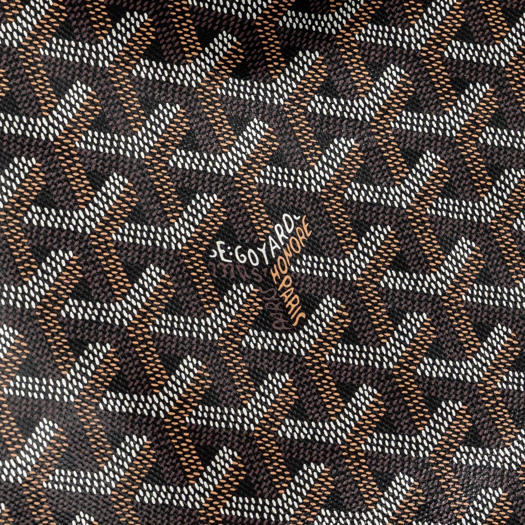 GOYARD SAINT LOUIS PM TOTE BAG GOYARDLINE CANVAS BLACK SHW