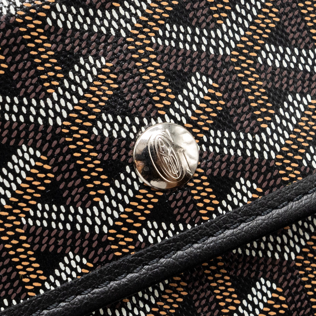GOYARD SAINT LOUIS PM TOTE BAG GOYARDLINE CANVAS BLACK SHW