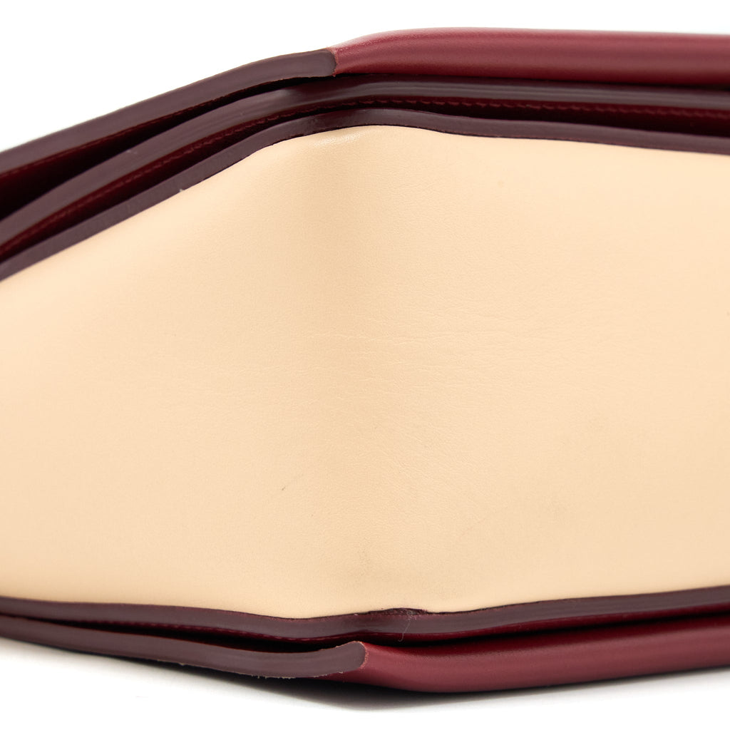 CELINE FRAME BAG CALFSKIN MULTICOLOUR RED/BEIGE GHW
