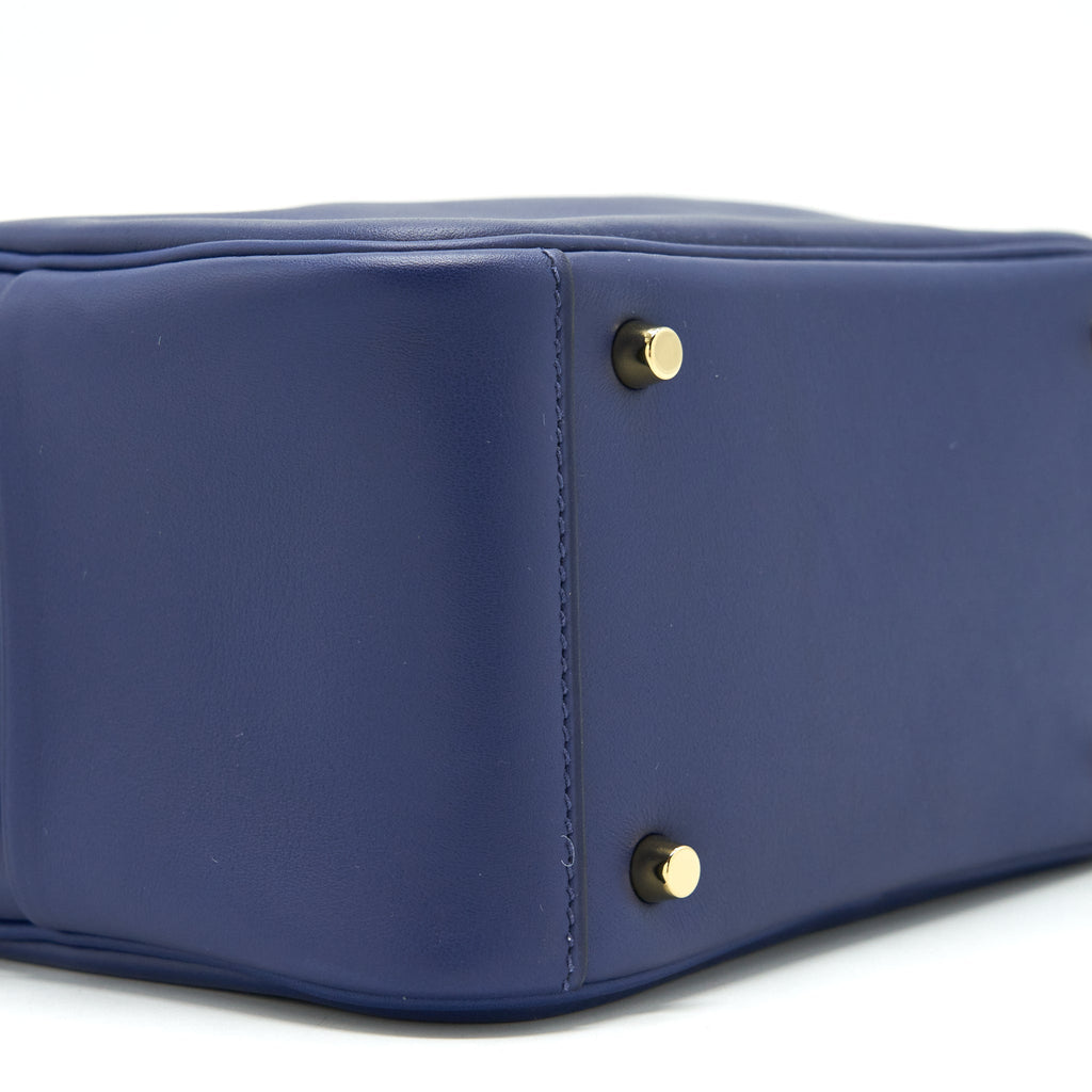 HERMES MINI LINDY SWIFT BLUE SAPPHIRE GHW