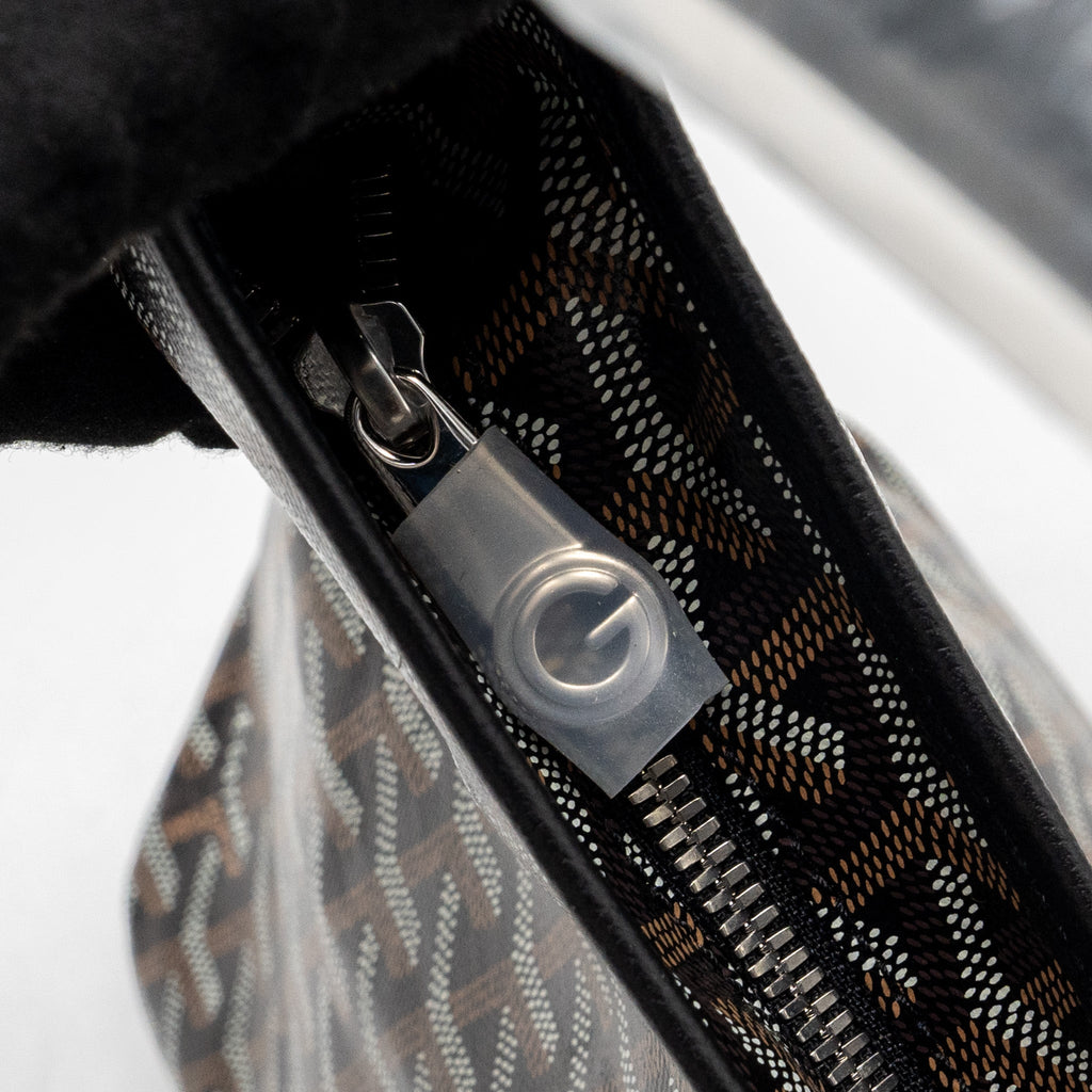 GOYARD BOHEME HOBO BAG GOYARDLINE CANVAS / CALFSKIN BLACK SHW