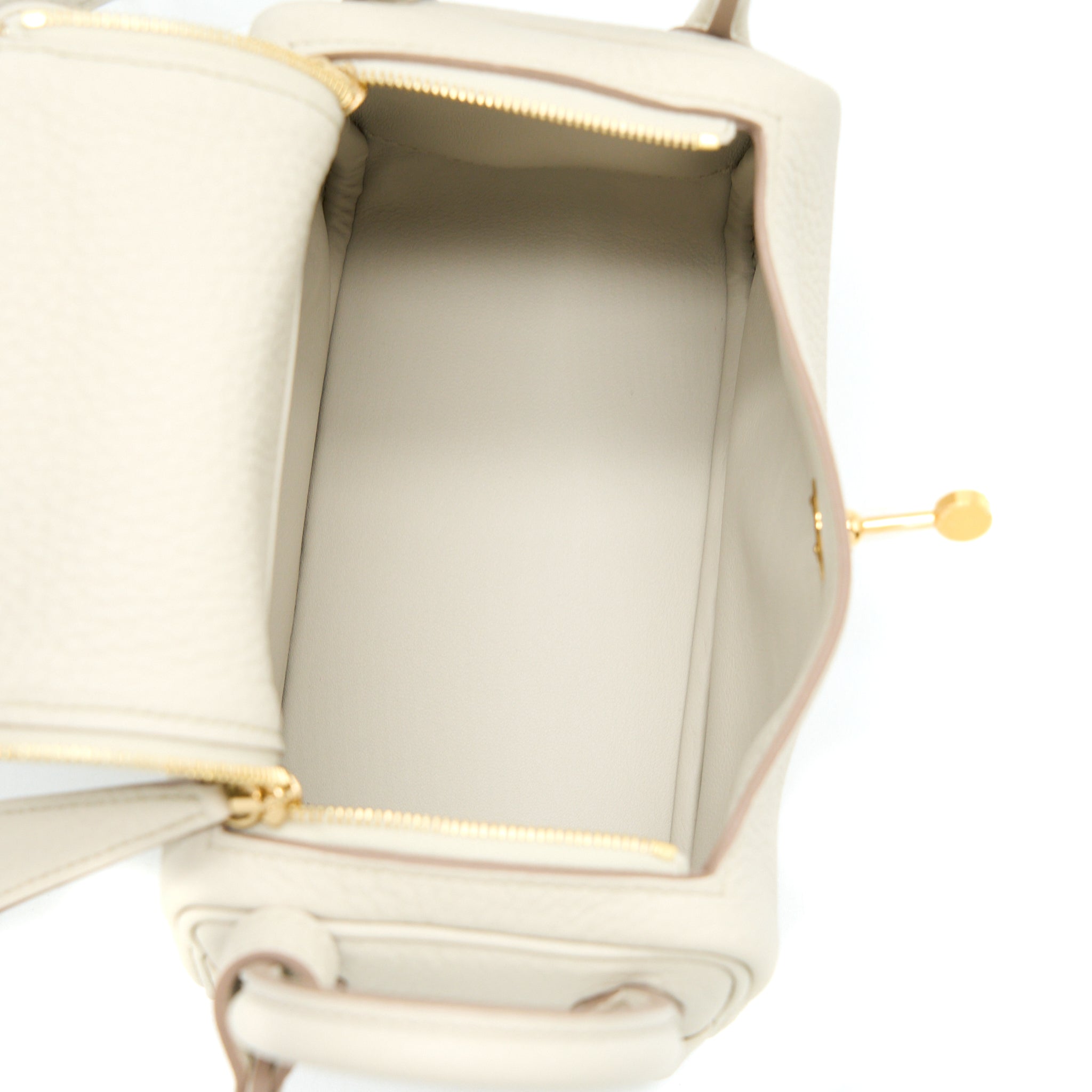 HERMES MINI LINDY CLEMENCE BETON GHW