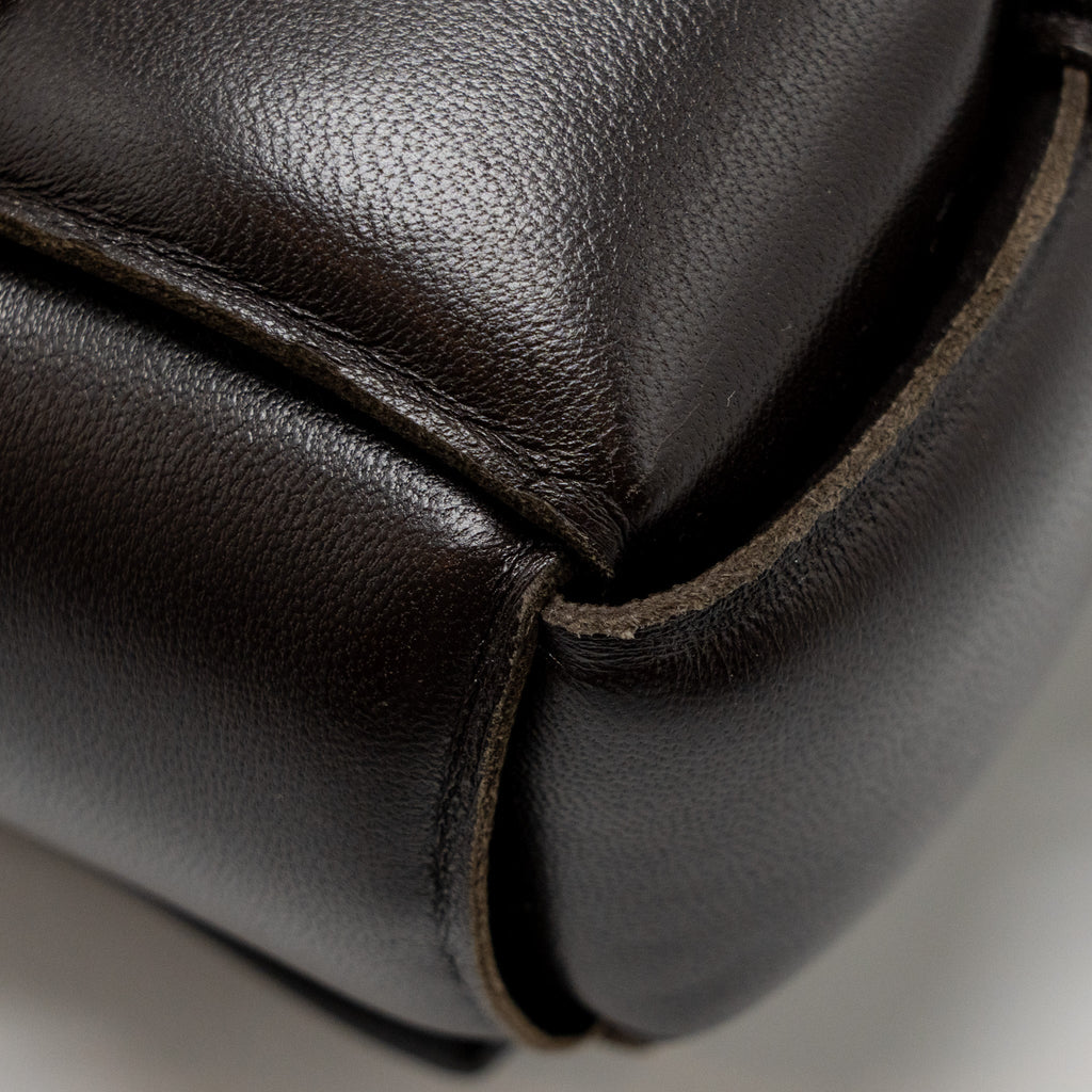 BOTTEGA VENETA PADDED CASSETTE LAMBSKIN BROWN GHW