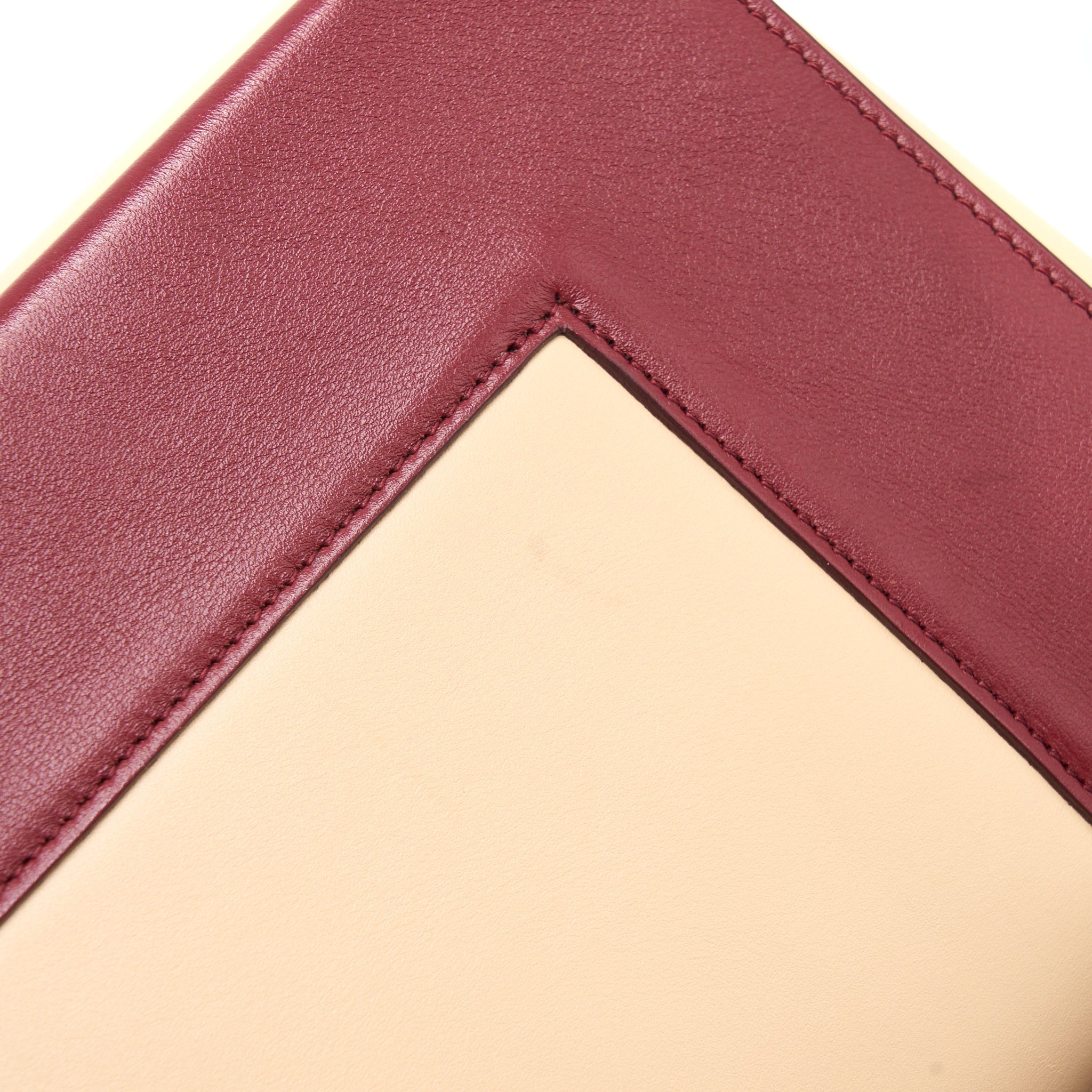 CELINE FRAME BAG CALFSKIN MULTICOLOUR RED/BEIGE GHW