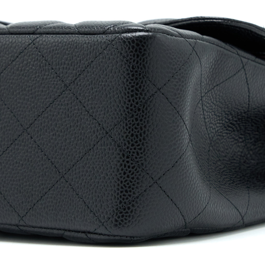 CHANEL JUMBO CLASSIC DOUBLE FLAP BAG CAVIAR BLACK GHW