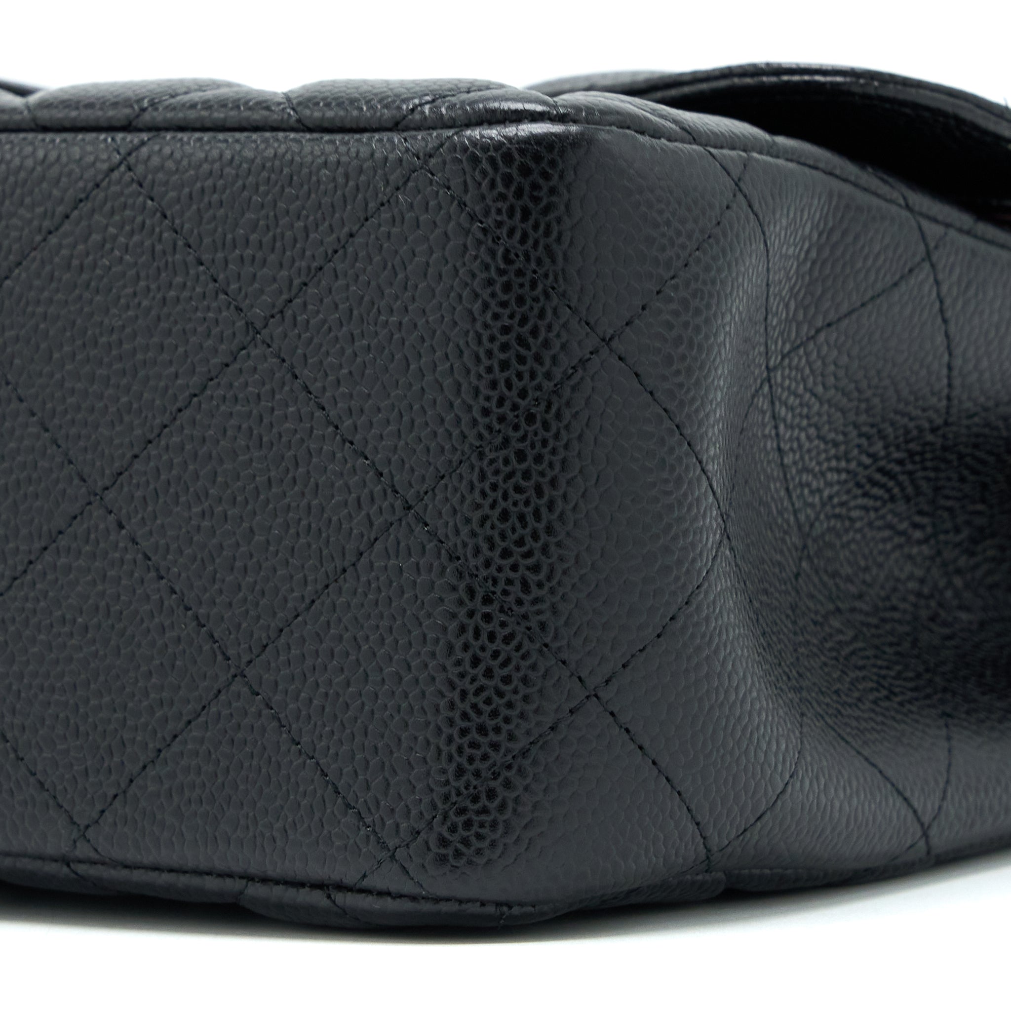 CHANEL JUMBO CLASSIC DOUBLE FLAP BAG CAVIAR BLACK GHW