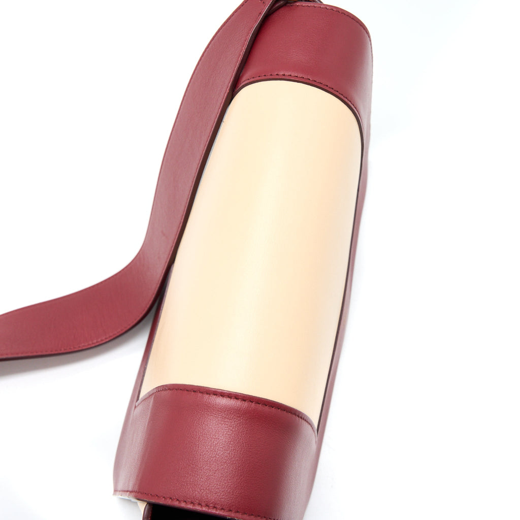 CELINE FRAME BAG CALFSKIN MULTICOLOUR RED/BEIGE GHW