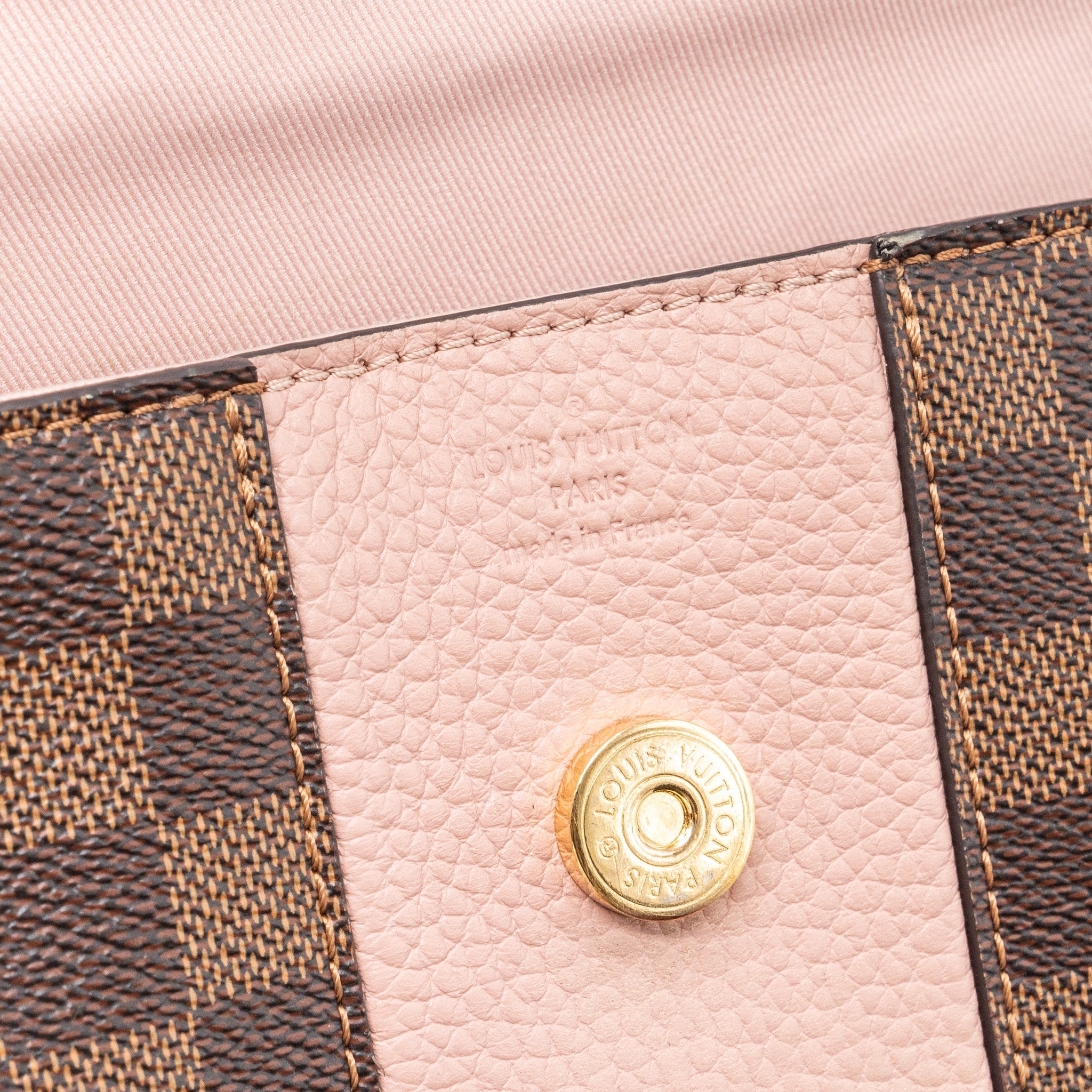 LOUIS VUITTON CLUNY BB DAMIER EBENE/PINK GHW