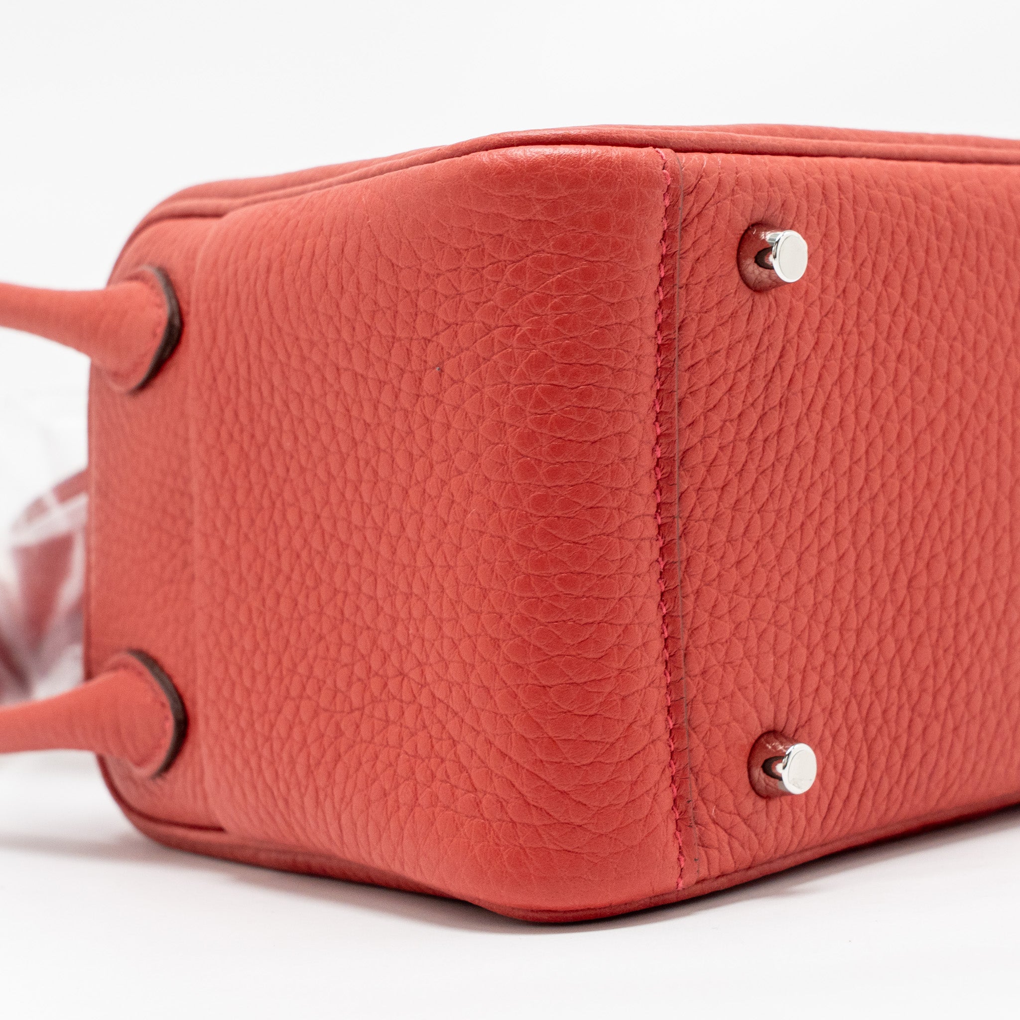 HERMES MINI LINDY CLEMENCE VERMILLON SHW