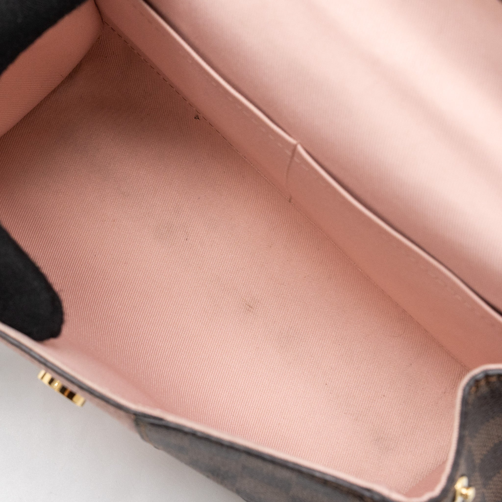 LOUIS VUITTON CLUNY BB DAMIER EBENE/PINK GHW