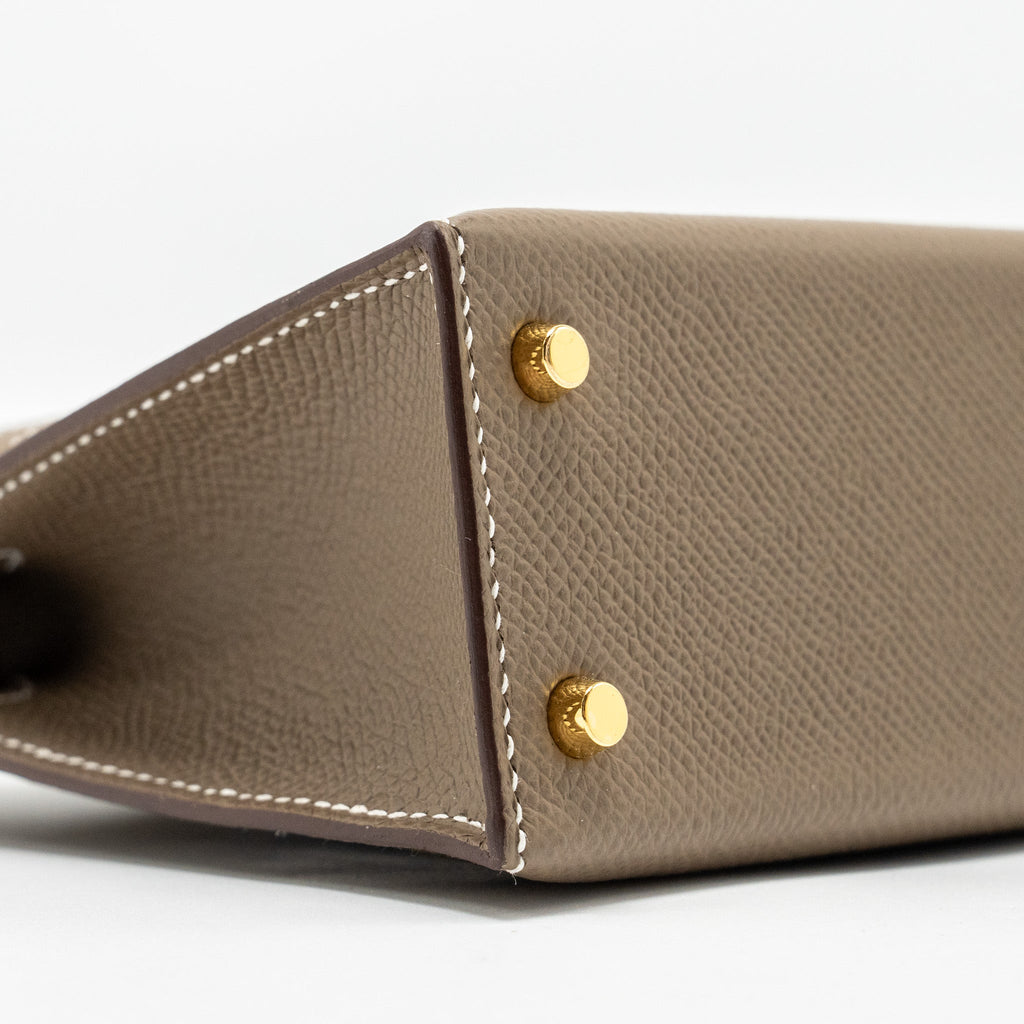 HERMES MINI KELLY EPSOM ETOUPE GHW