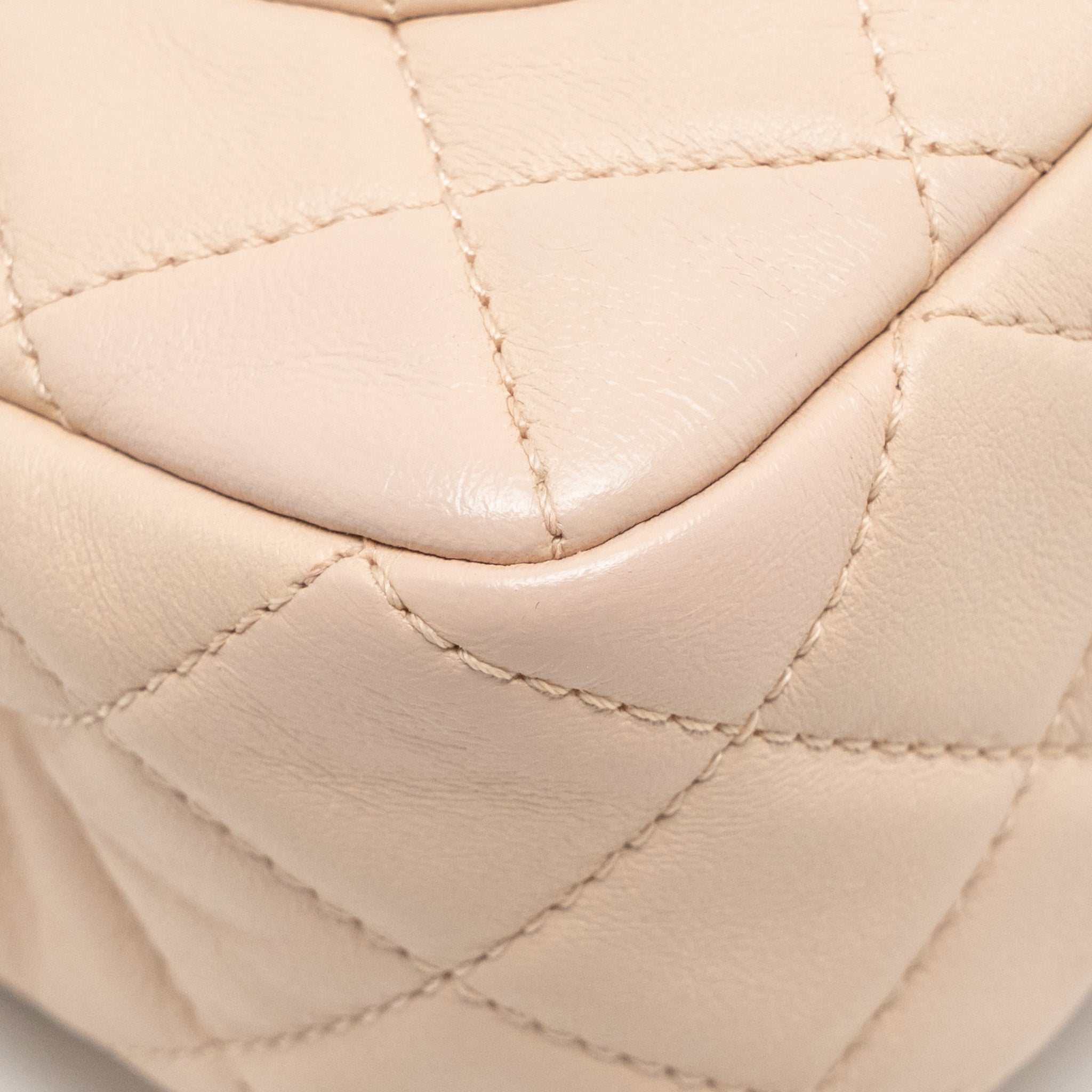 CHANEL PEARL CRUSH MINI RECTANGULAR FLAP BAG LAMBSKIN LIGHT PINK GHW (MICROCHIP)