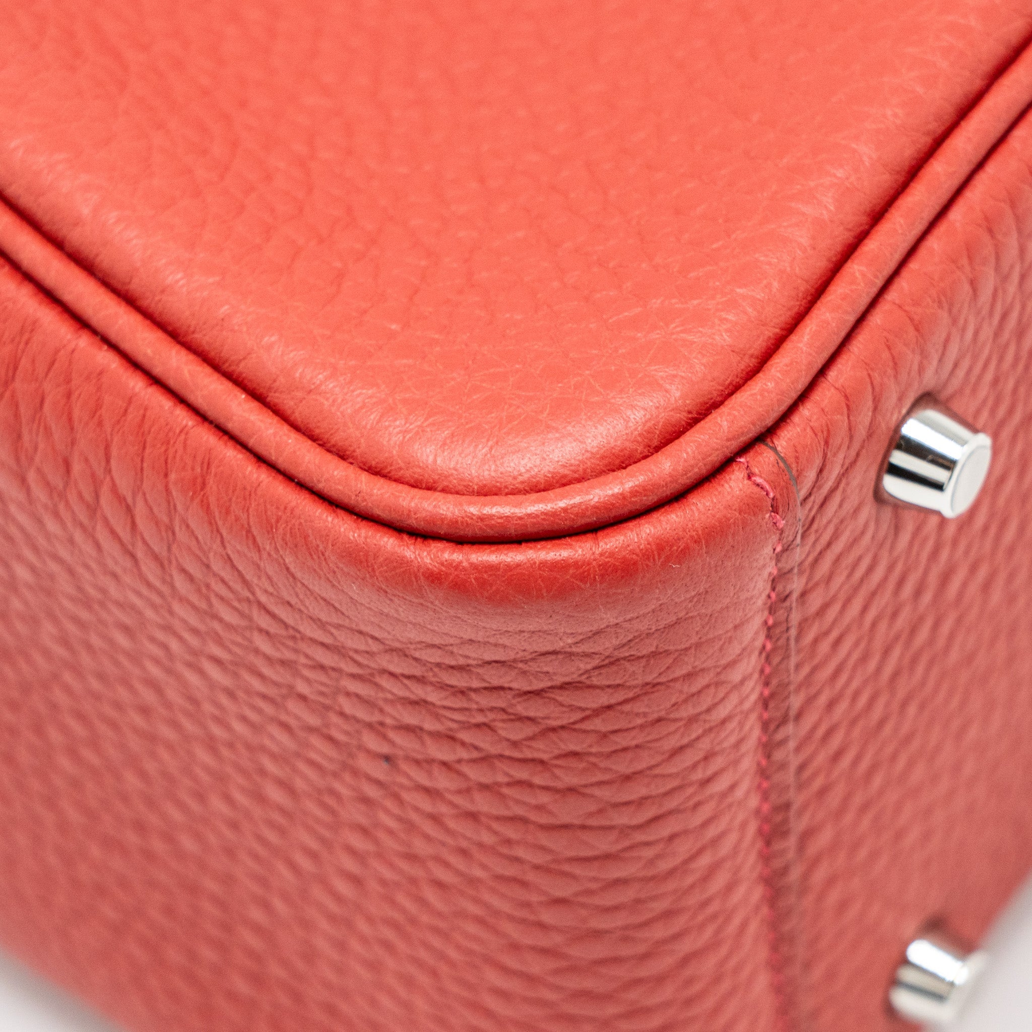 HERMES MINI LINDY CLEMENCE VERMILLON SHW
