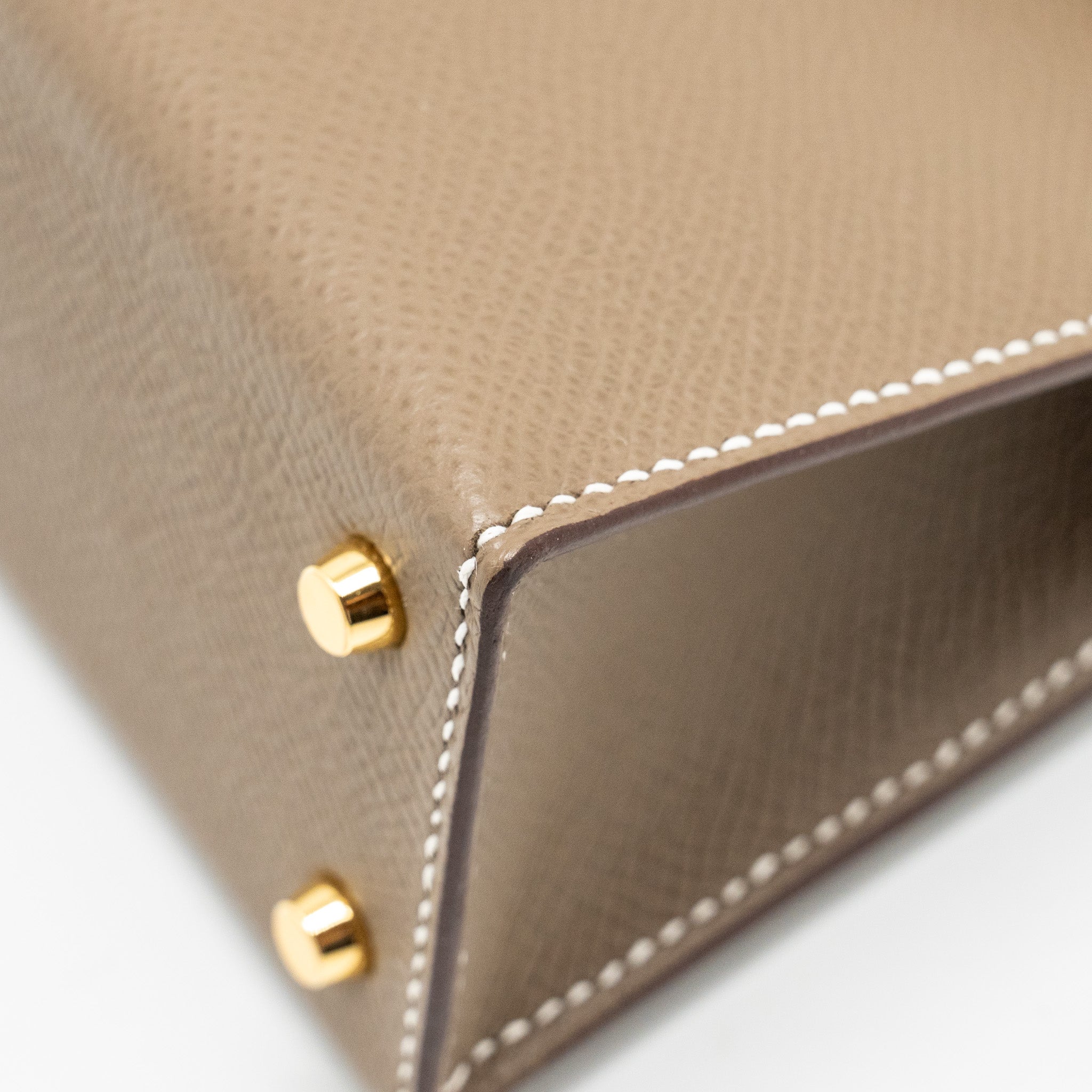 HERMES MINI KELLY EPSOM ETOUPE GHW