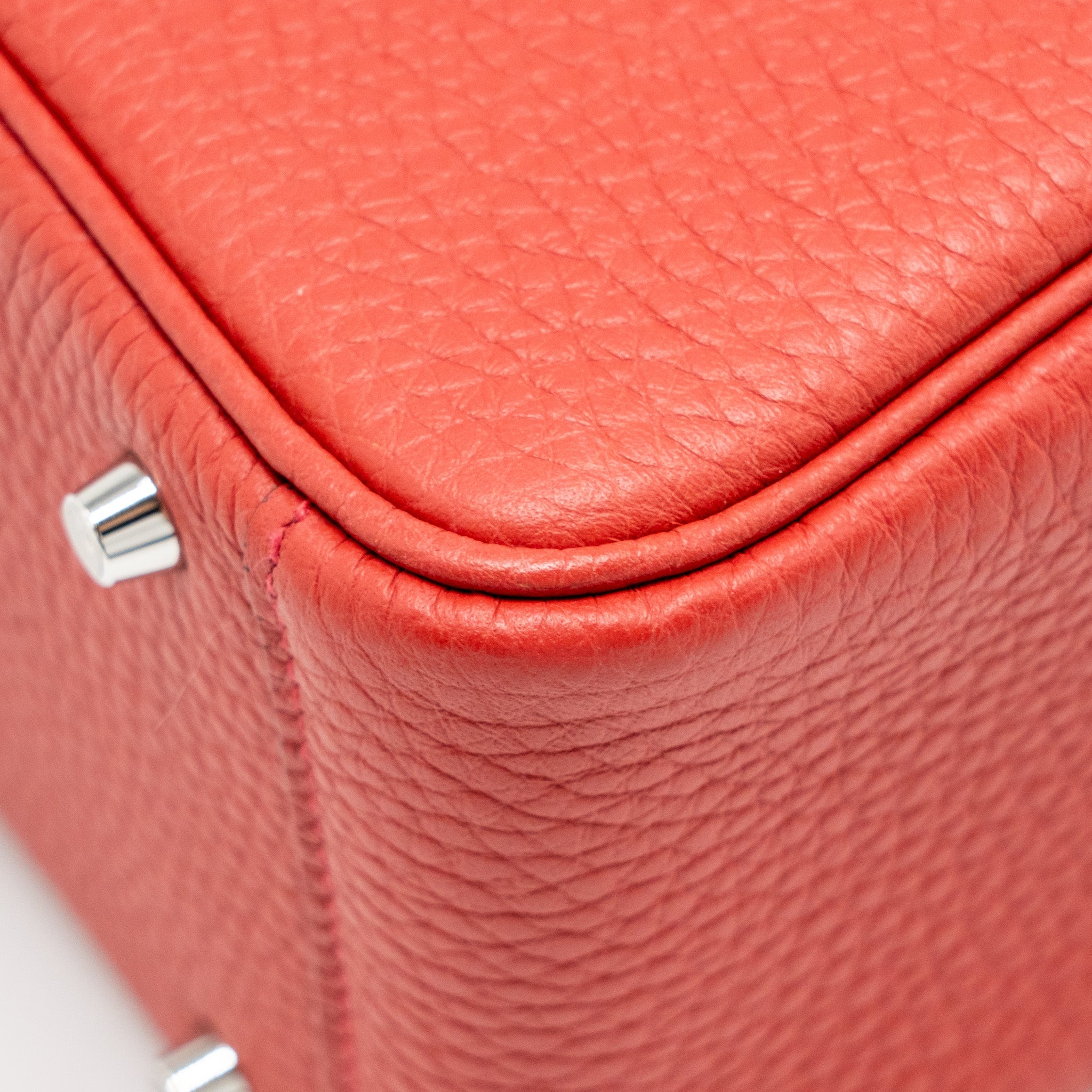 HERMES MINI LINDY CLEMENCE VERMILLON SHW