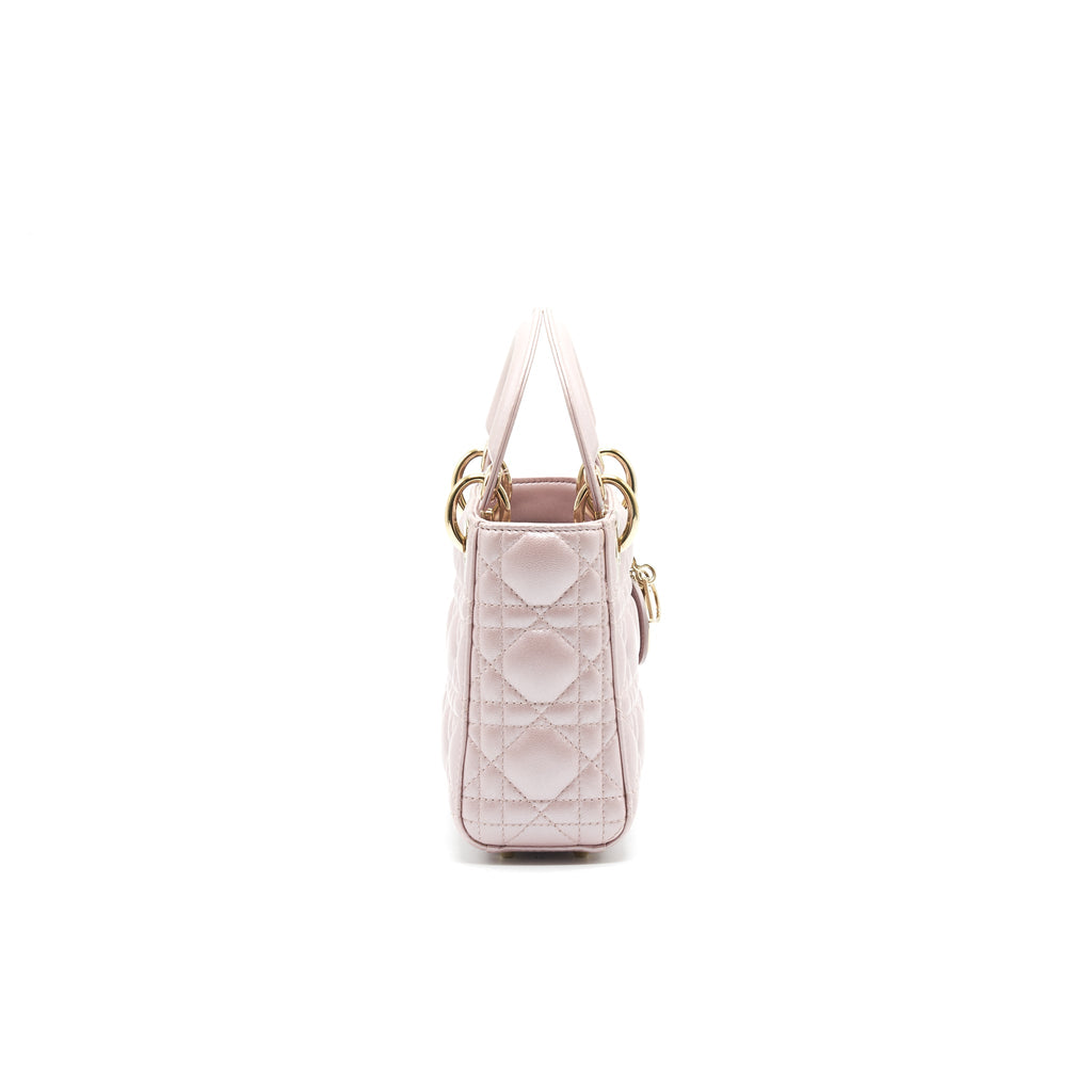 DIOR MINI LADY WITH CHAIN LOTUS PEARL GHW