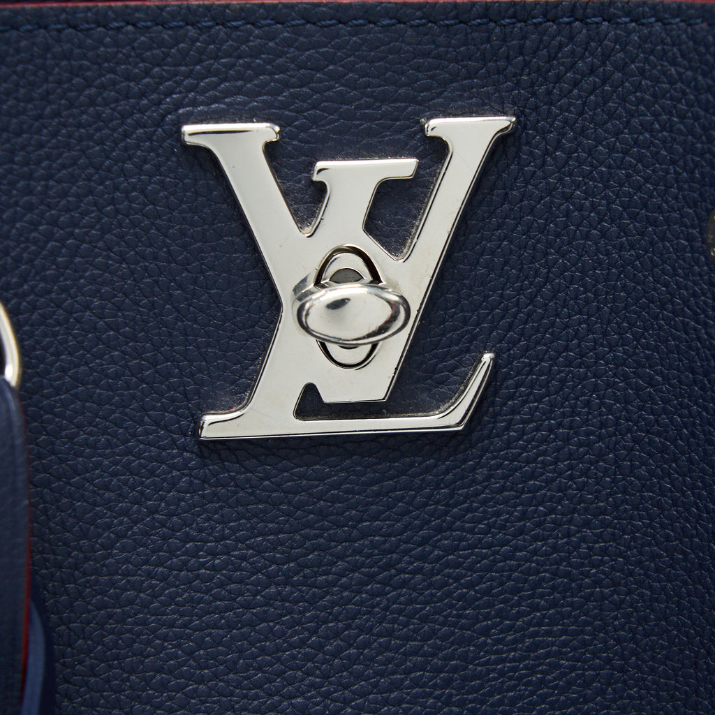 LOUIS VUITTON LOCKME BUCKET BAG CALFSKIN DARK BLUE SHW