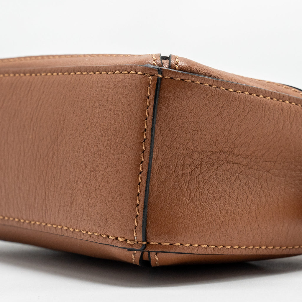 LOEWE NANO PUZZLE BAG CALFSKIN BROWN SHW