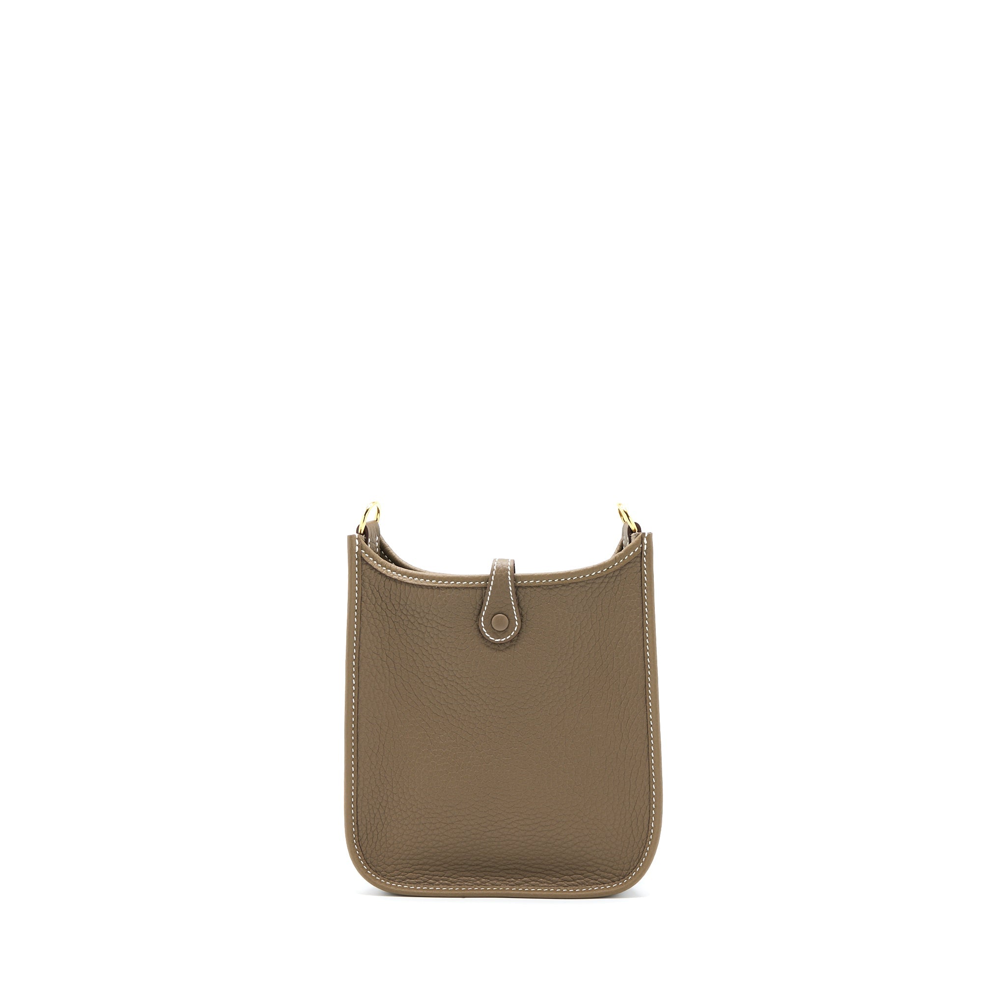 HERMES MINI EVELYN CLEMENCE ETOUPE / BLUE INDIGO GHW