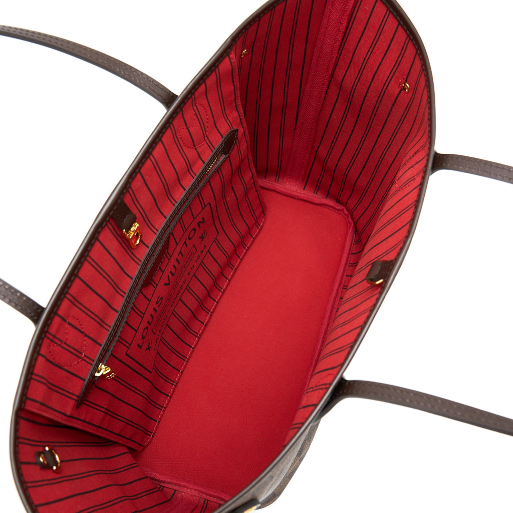 LOUIS VUITTON NEVERFULL MM DAMIER EBENE CHERRY GHW