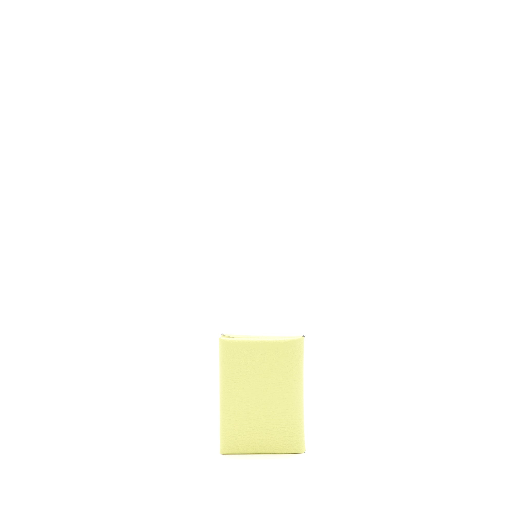 HERMES CALVI DUO COMPACT CHÈVRE MYSORE JAUNE BOURGEON/ NATA
