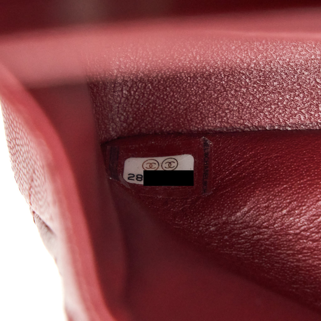 CHANEL MEDIUM CLASSIC DOUBLE FLAP BAG CAVIAR DARK RED LGHW