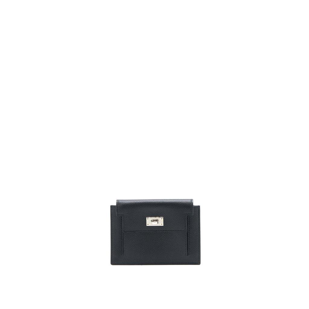 HERMES KELLY POCKET COMPACT EPSOM BLACK SHW