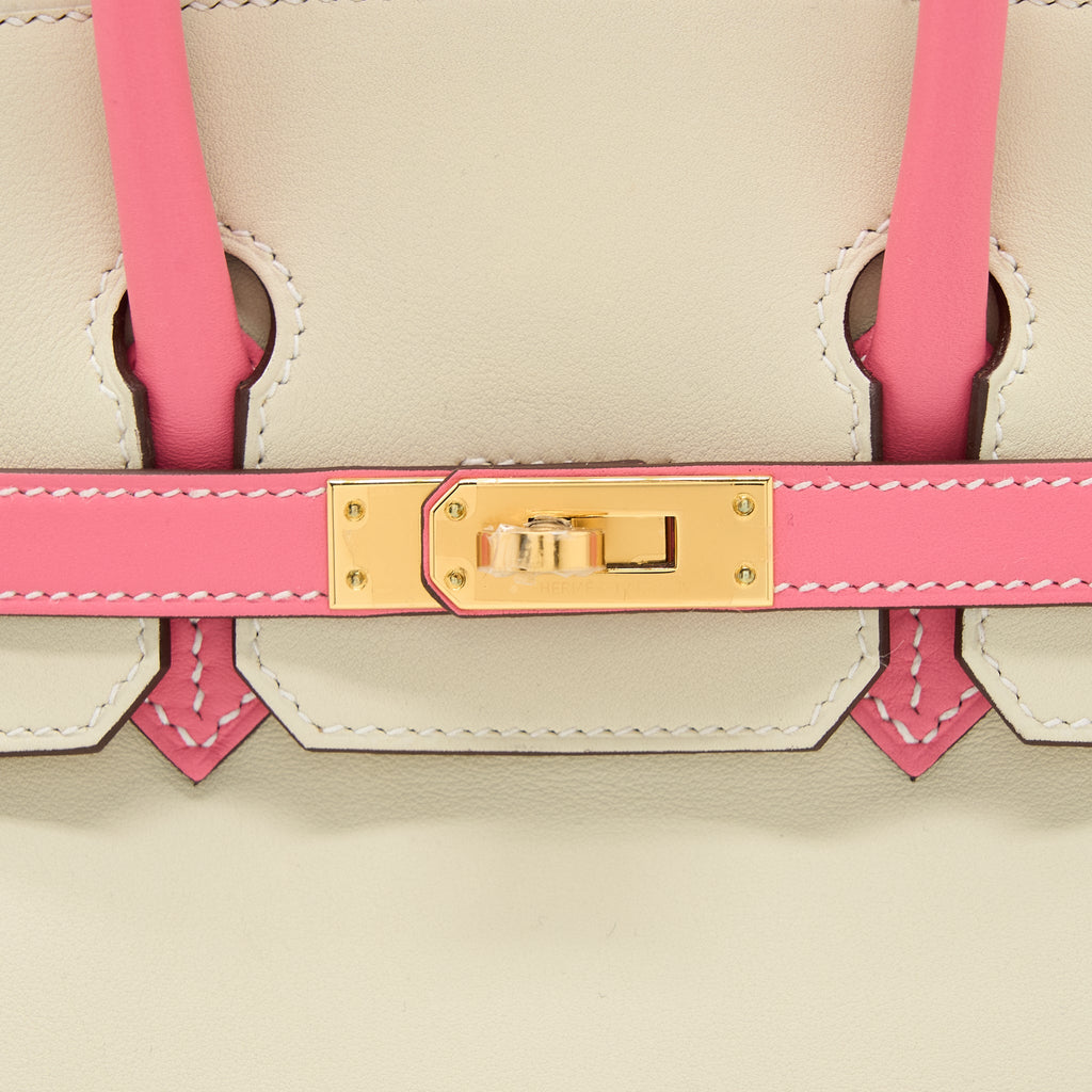 HERMES BIRKIN 25 SPECIAL ORDER SWIFT CRAIE/ROSE AZALEE GHW