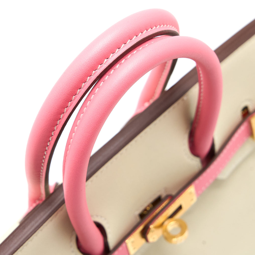HERMES BIRKIN 25 SPECIAL ORDER SWIFT CRAIE/ ROSE AZALEE GHW
