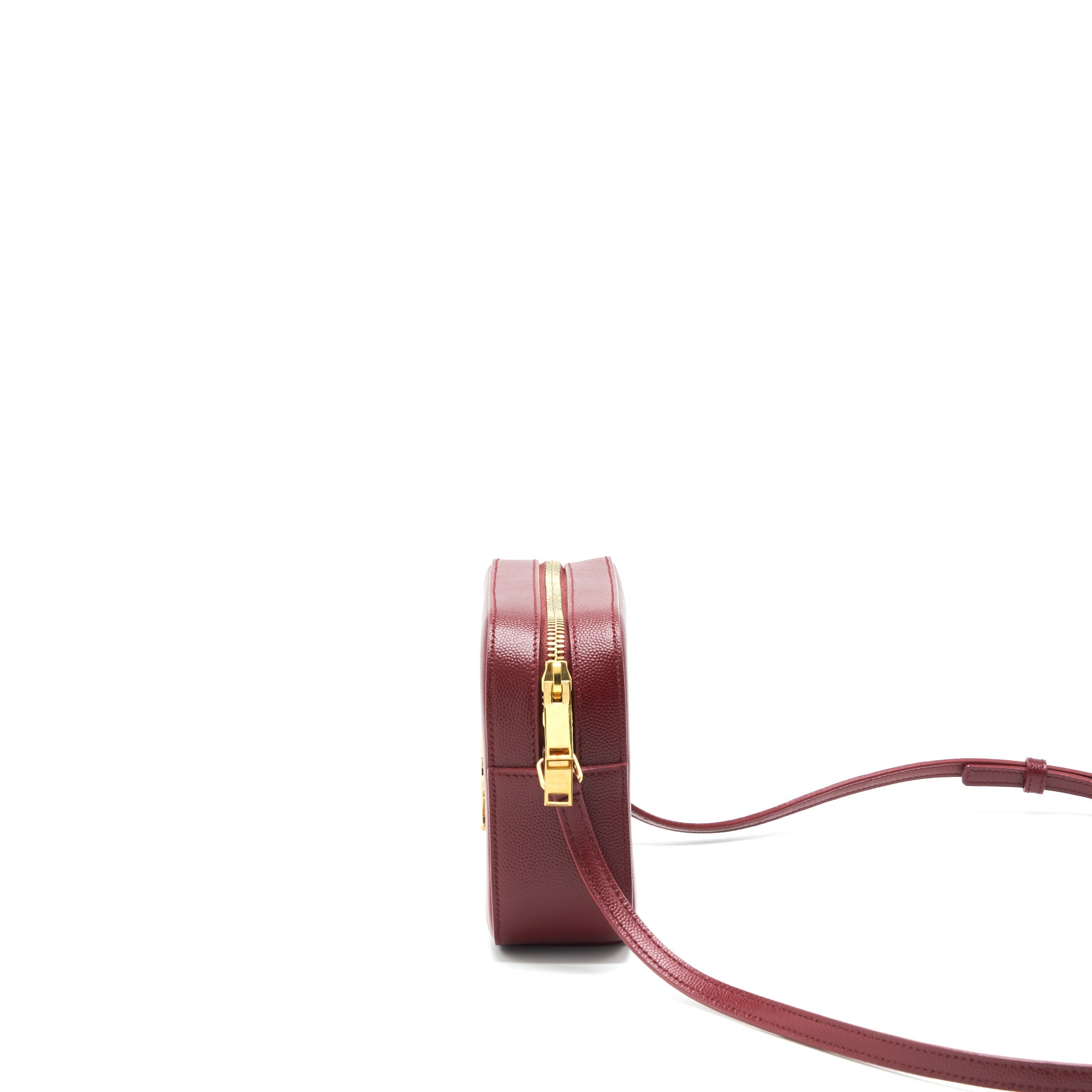 SAINT LAURENT/YSL MINI CAMERA BAG CROSSBODY BAG BURGUNDY GHW