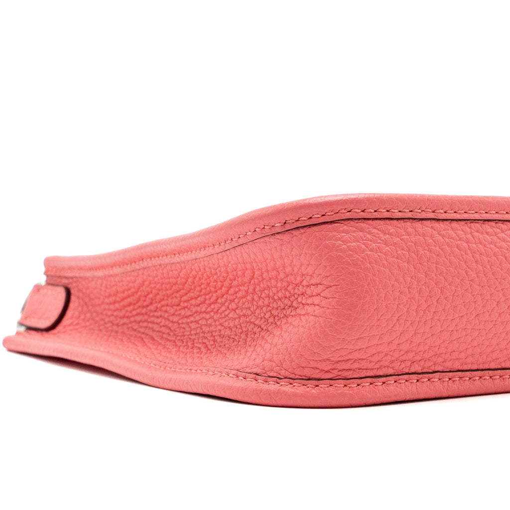 HERMES MINI EVELYNE CLEMENCE ROSE WITH MULTICOLOR STRAP SHW
