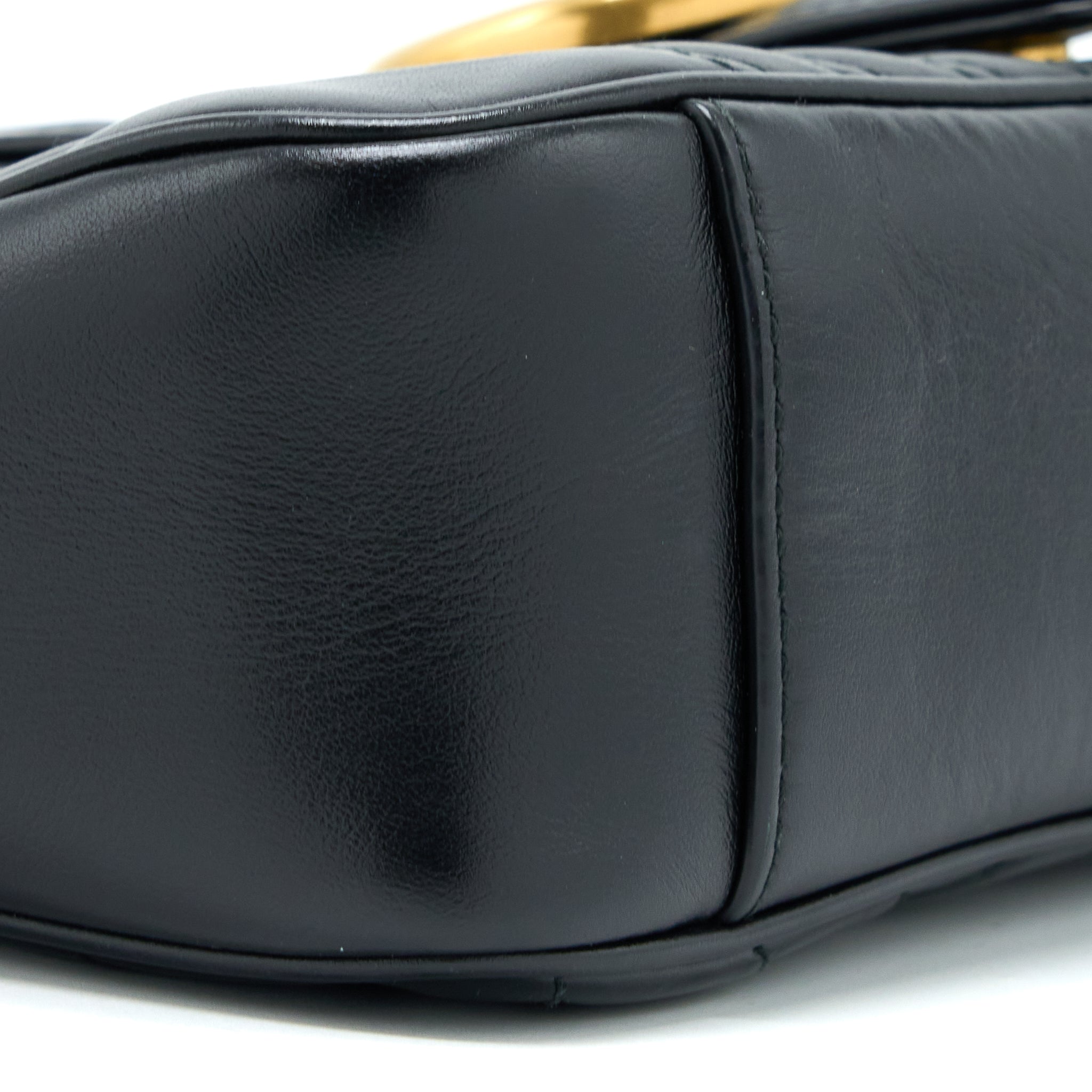 GUCCI SMALL MARMONT CALFSKIN BLACK GHW