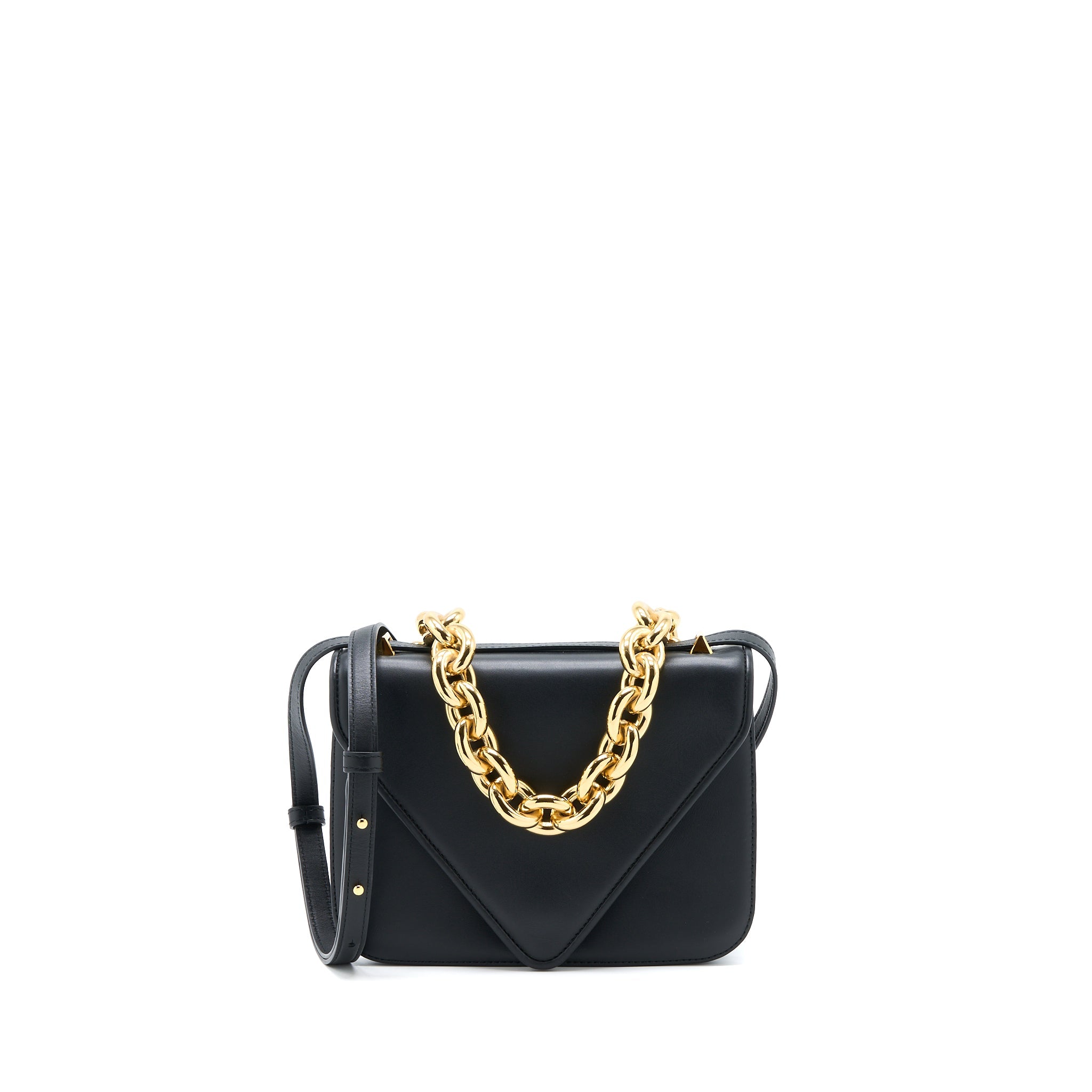 BOTTEGA VENETA SMALL MOUNT BAG CALFSKIN BLACK GHW