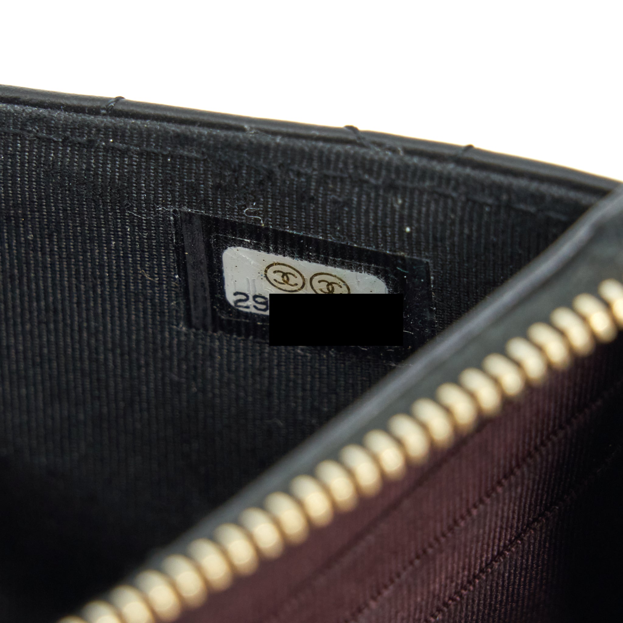 CHANEL REISSUE ZIPPY POUCH QUILTED CALFSKIN BLACK RUTHENIUM GHW