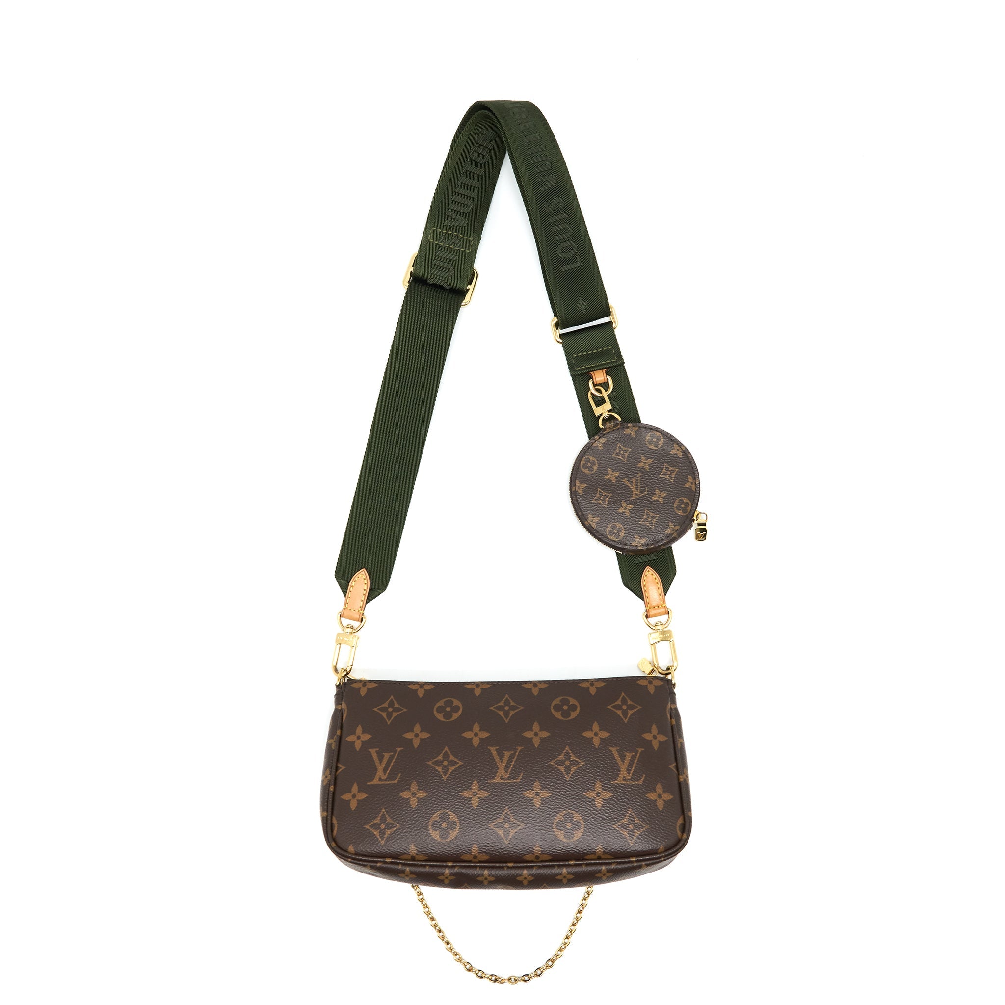 LOUIS VUITTON MULTI POCHETTE ACCESSORIES KHAKI STRAP