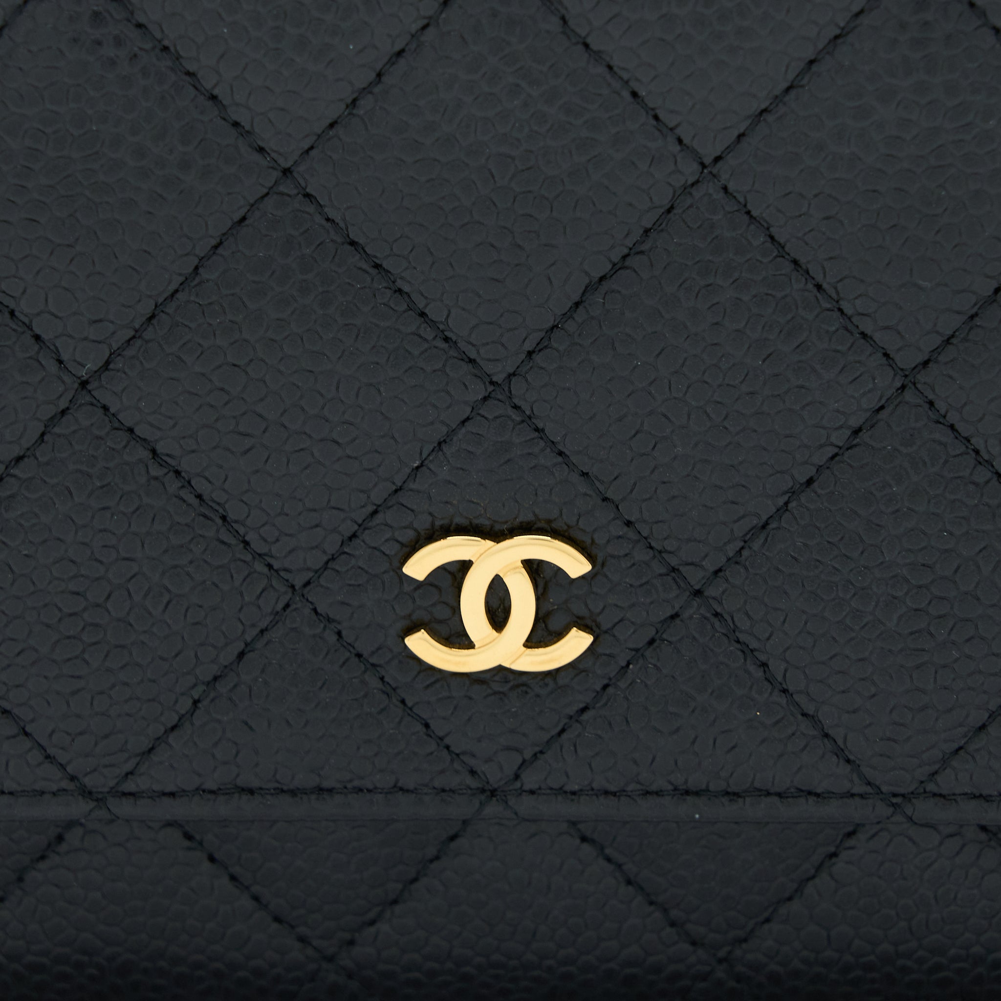 CHANEL CLASSIC WALLET ON CHAIN CAVIAR BLACK GHW