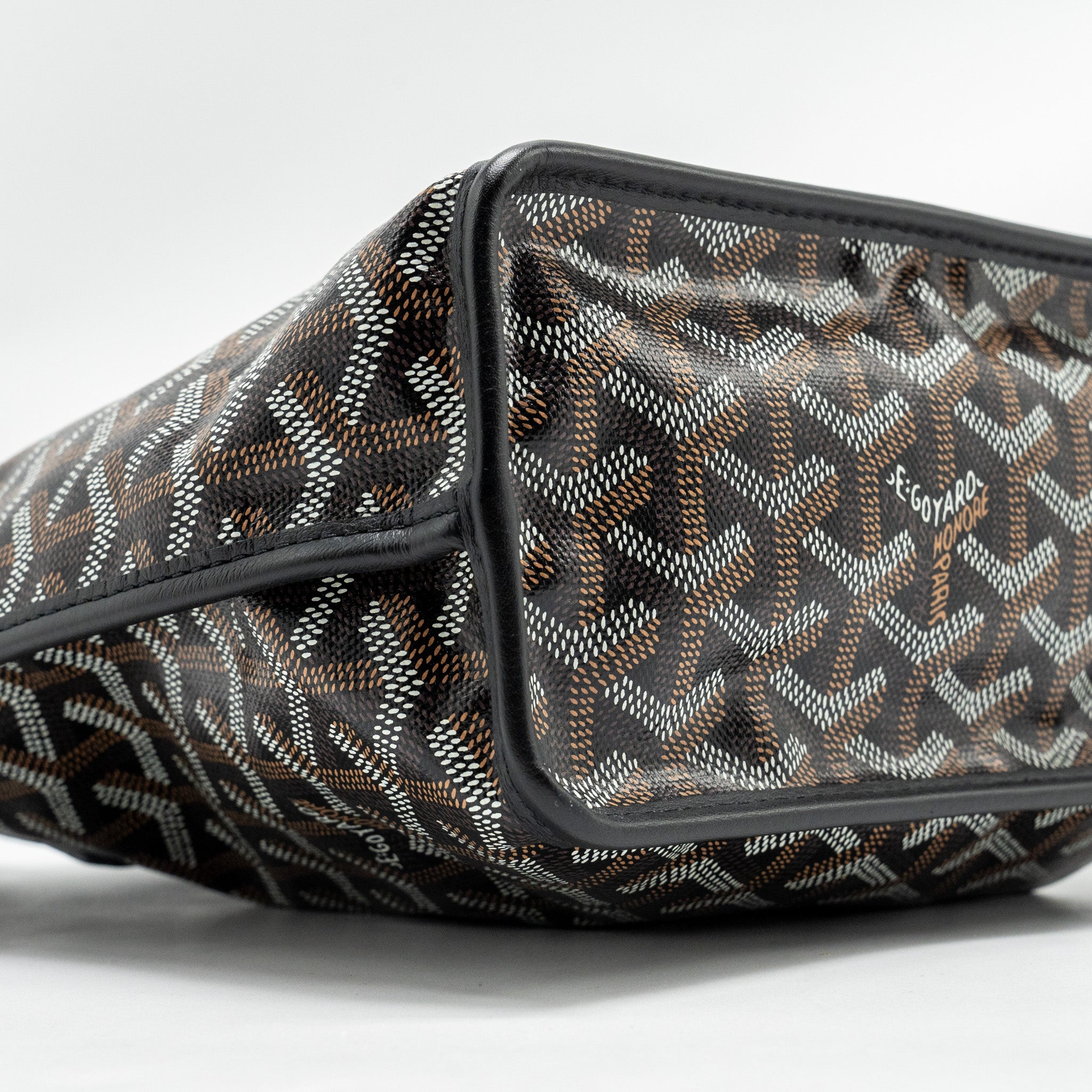GOYARD MINI ANJOU TOTE GOYARDLINE CANVAS/LEATHER BLACK SHW
