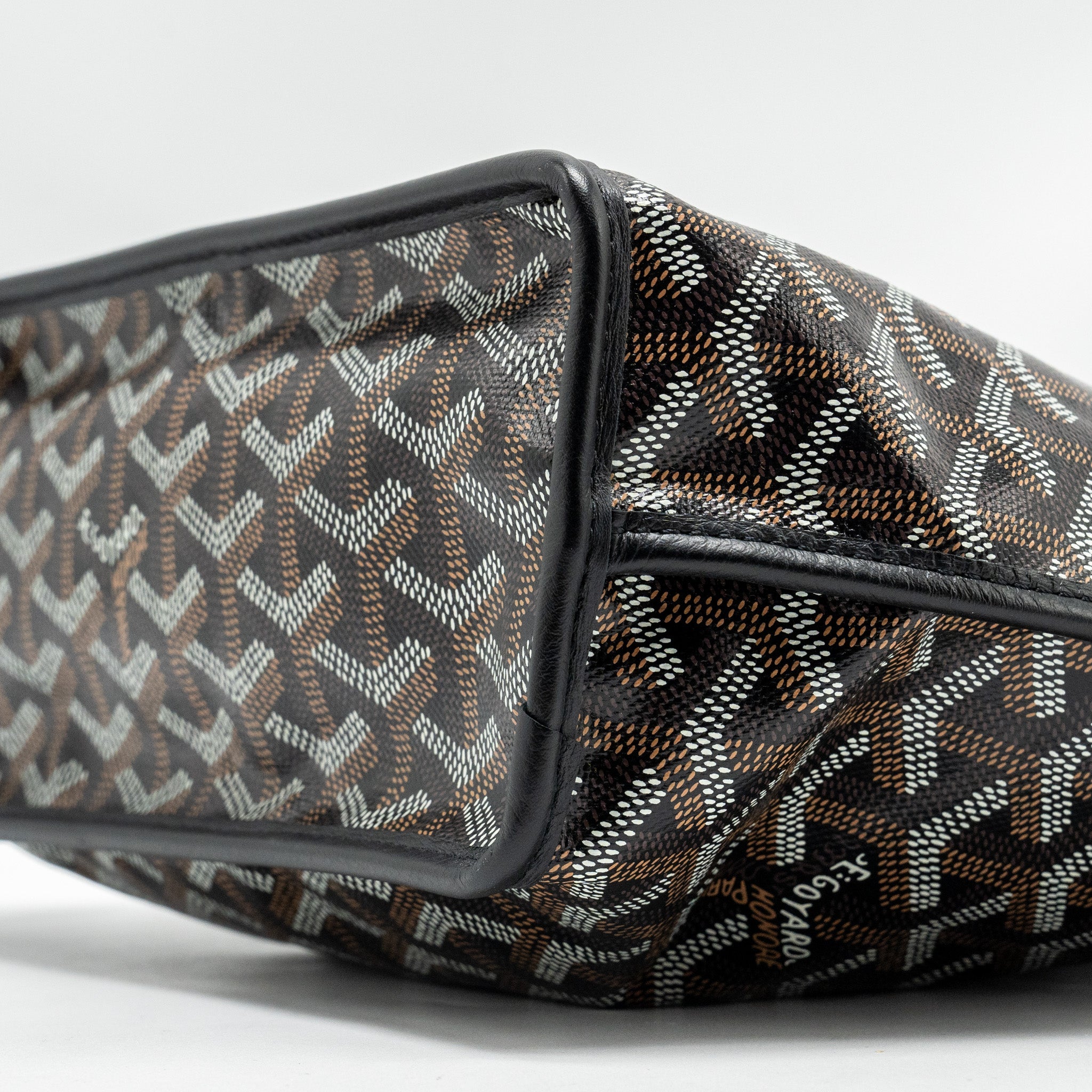 GOYARD MINI ANJOU TOTE GOYARDLINE CANVAS/LEATHER BLACK SHW