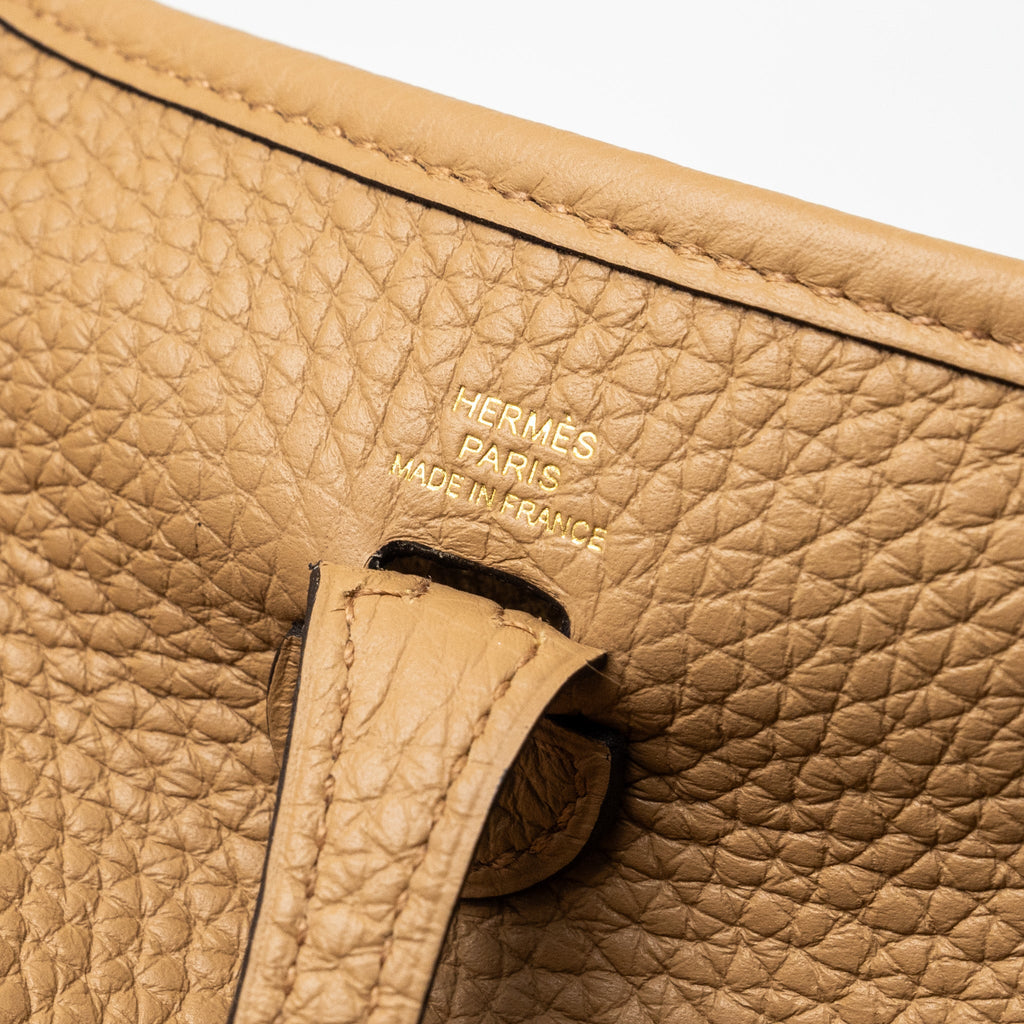 HERMES MINI EVELYNE CLEMENCE CHAI / MULTICOLOR STRAP GHW
