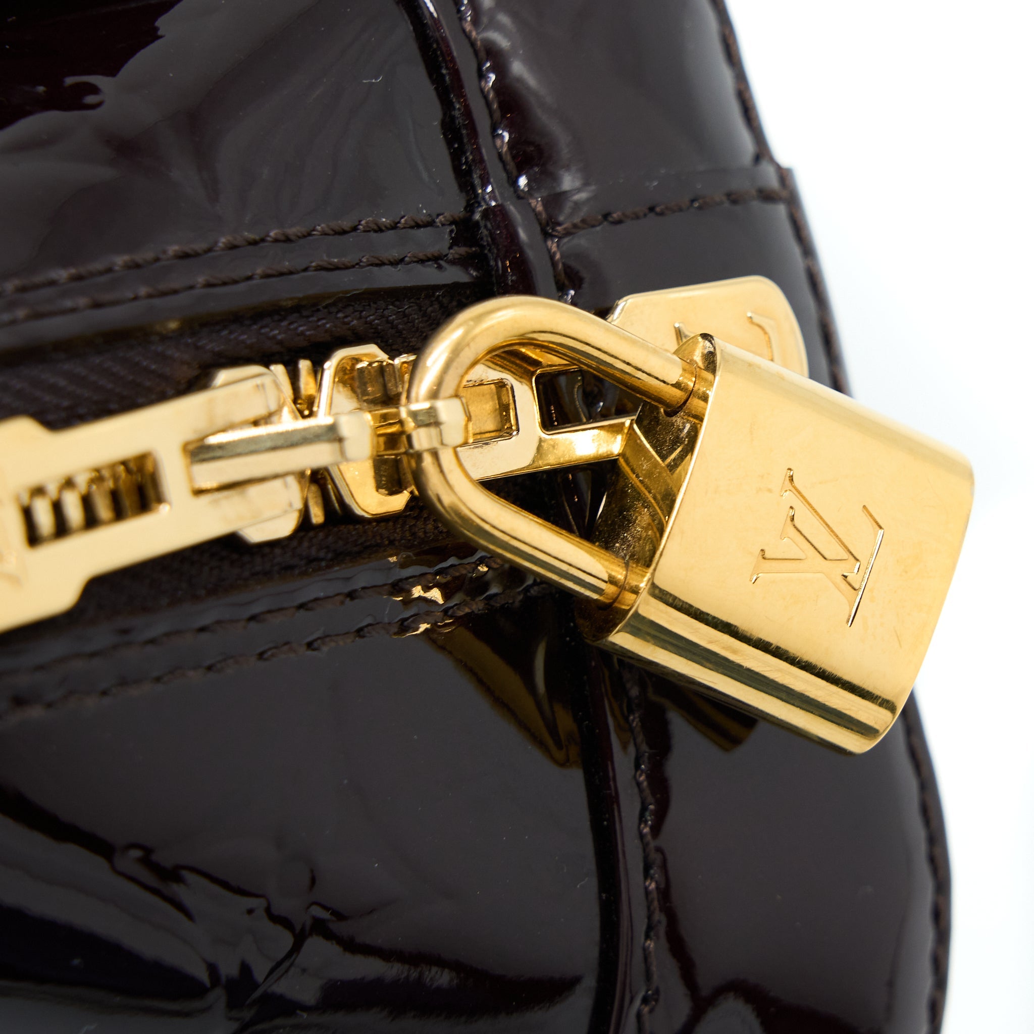 LOUIS VUITTON ALMA BB MONOGRAM PATENT AMATANTE GHW