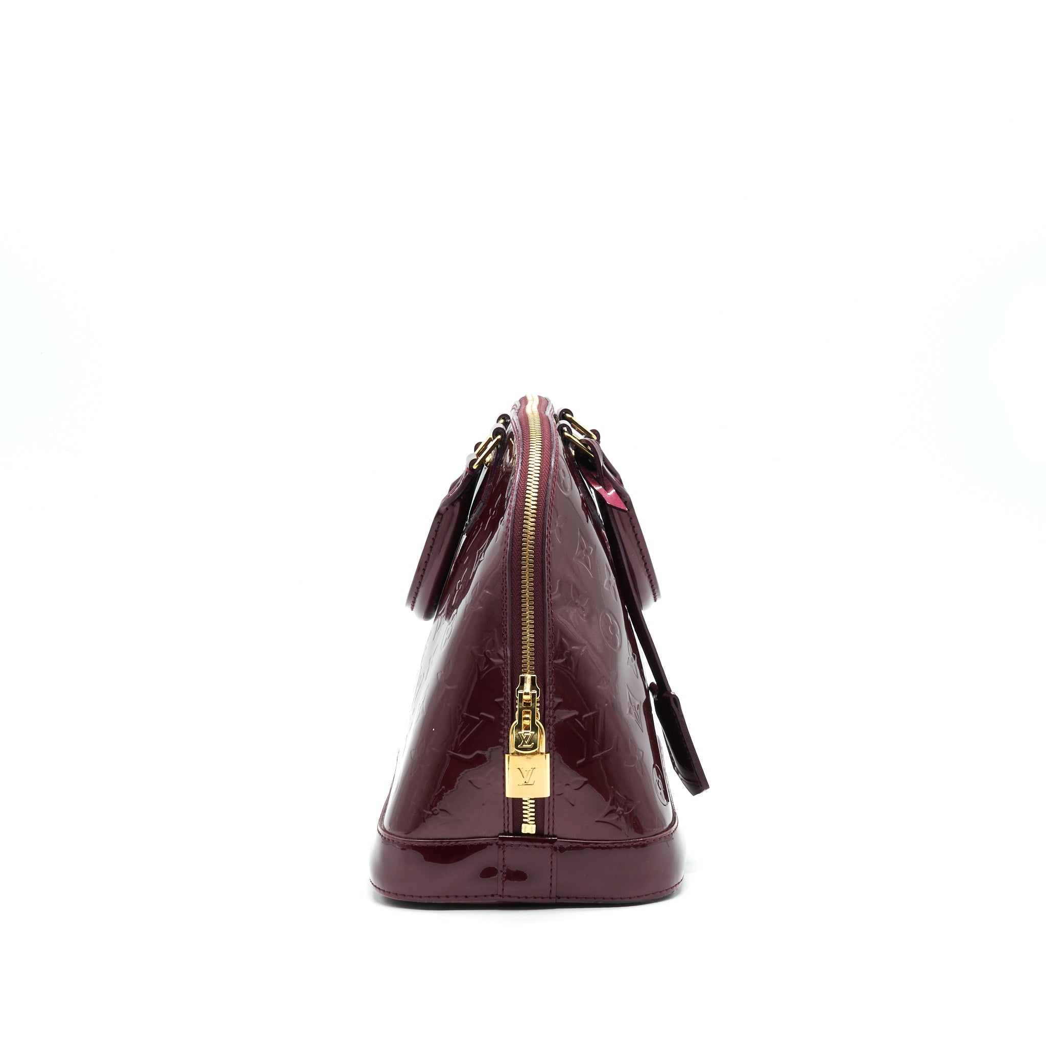 LOUIS VUITTON ALMA PM PATENT LEATHER AMARANTE GHW