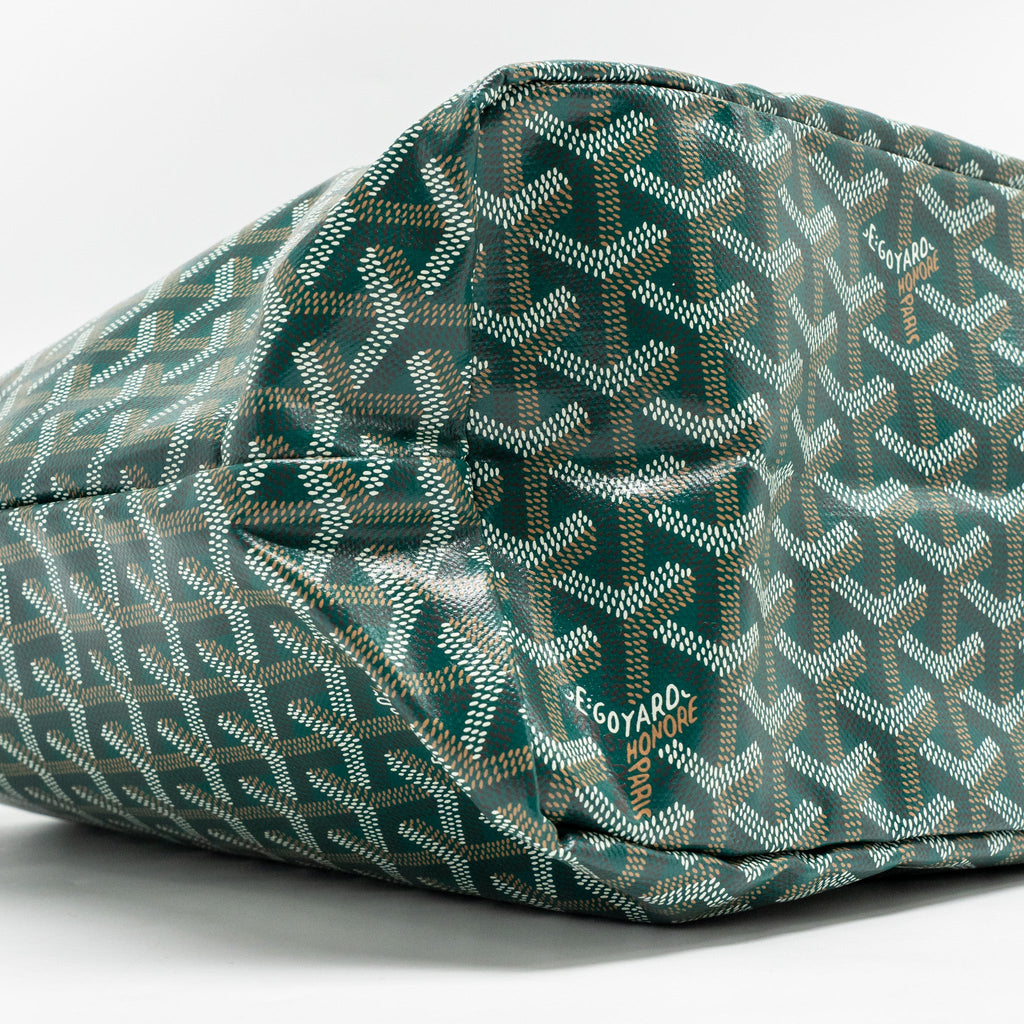 GOYARD SAINT LOUIS PM TOTE GOYARDINE CANVAS GREEN SHW
