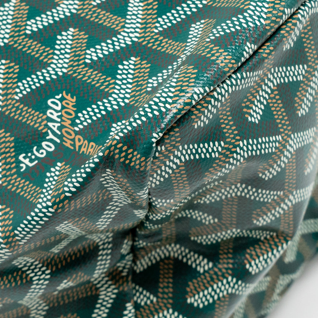 GOYARD SAINT LOUIS PM TOTE GOYARDINE CANVAS GREEN SHW
