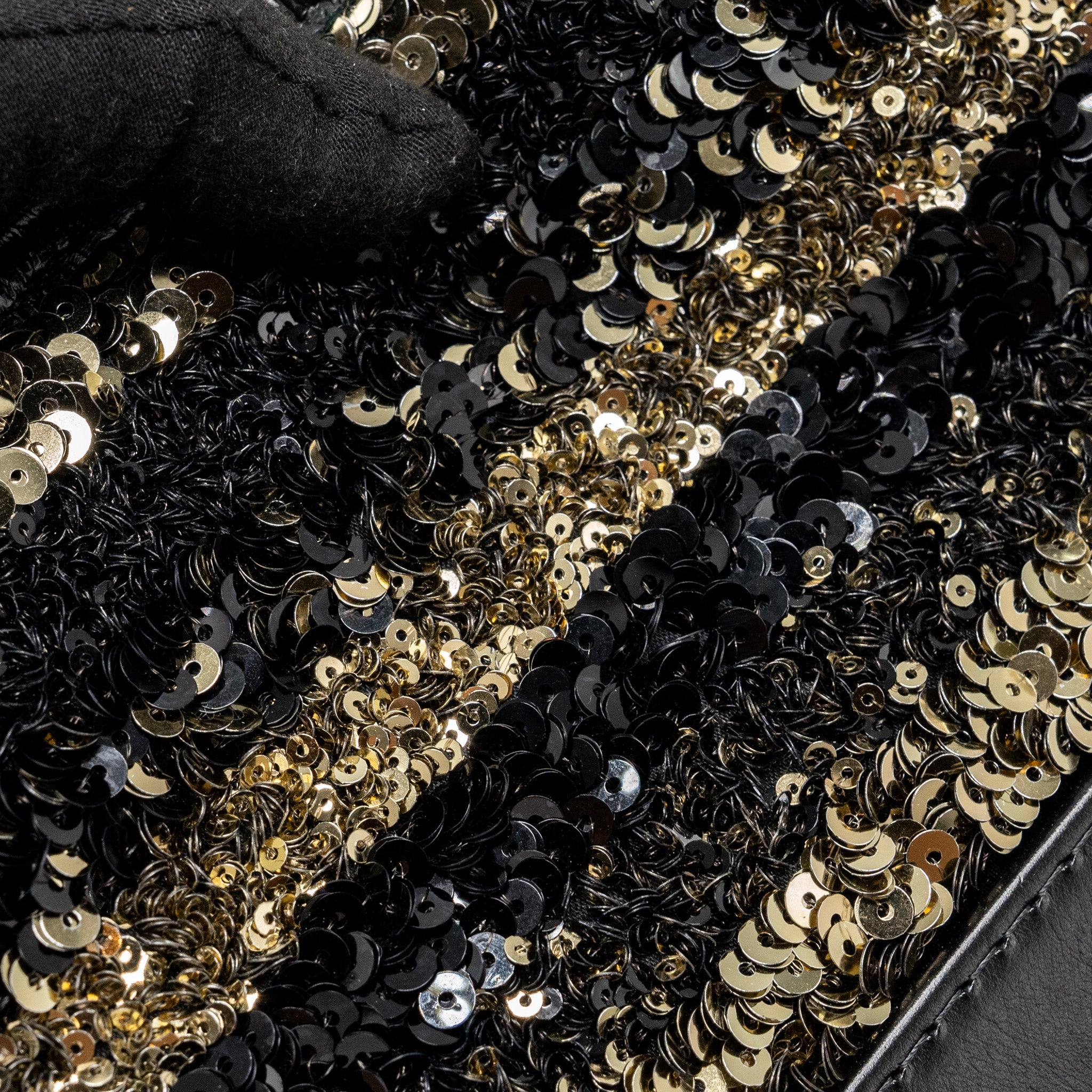 CHANEL SMALL GABRIELLE HOBO BAG LIMITED EDITION SEQUINS BLACK/GOLD MULTICOLOURED HARDWARE