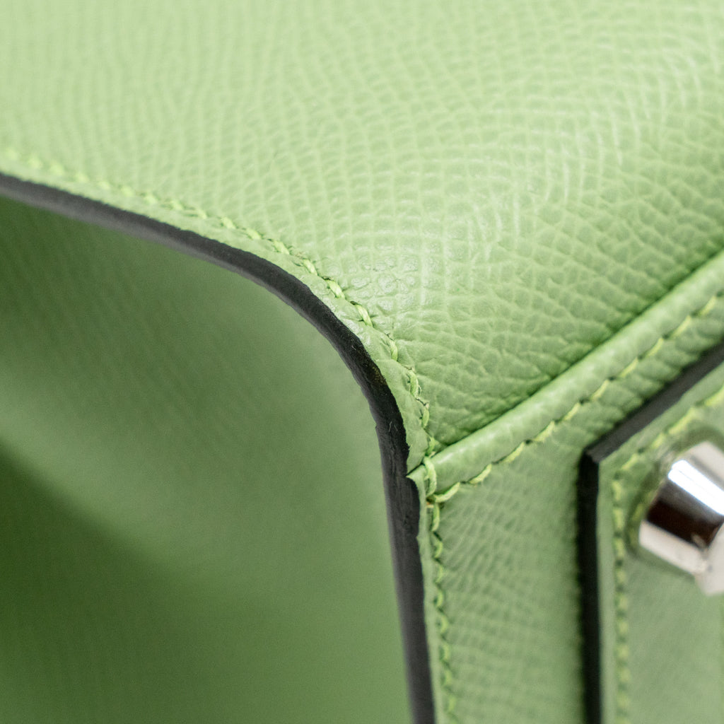 HERMES BIRKIN 25 EPSOM VERT CRIQUET SHW