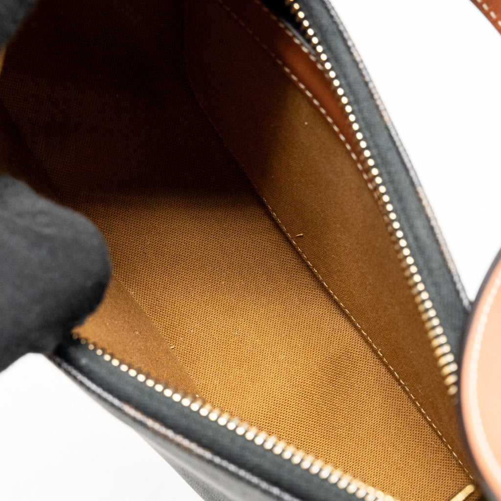 CELINE AVA BAG TRIOMPHE CANVAS/ CALFSKIN TAN GHW