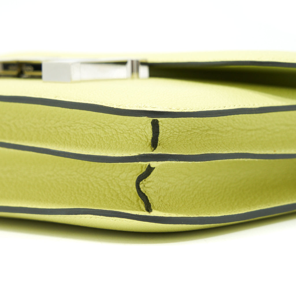 HERMES MINI CONSTANCE CHEVRE MYSORE R9 JAUNE BOURGE SHW