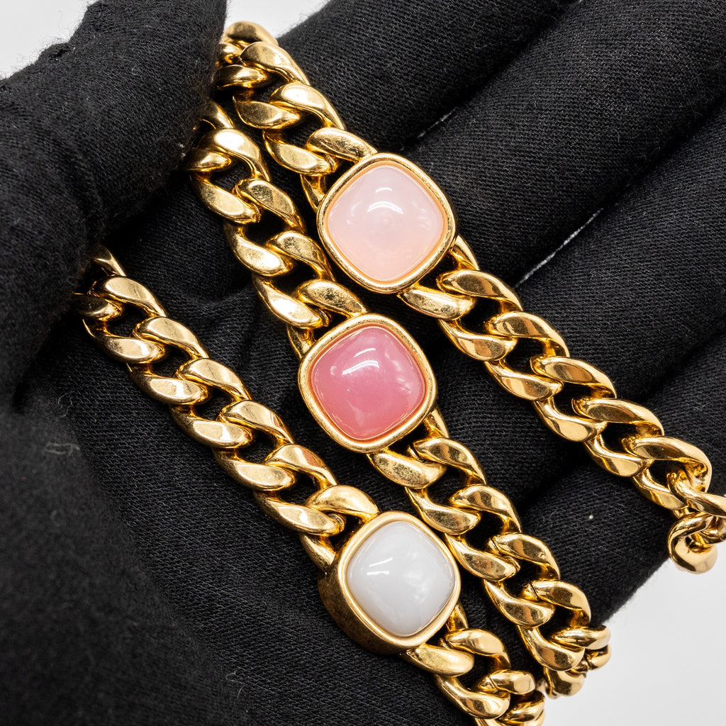 CHANEL MINI FLAP CARD HOLDER WITH CHAIN LIMITED EDITION LAMBSKIN LIGHT PINK GHW (MICROCHIP)