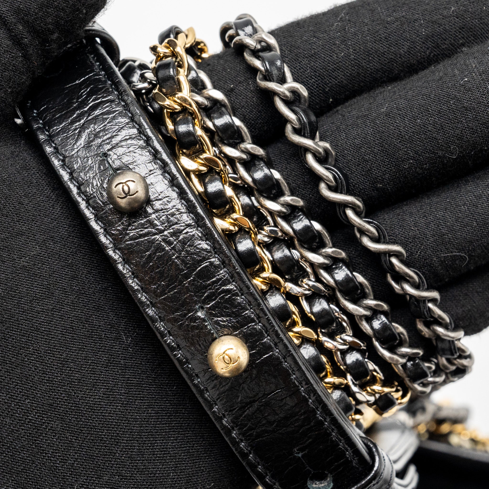 CHANEL SMALL GABRIELLE HOBO BAG LIMITED EDITION SEQUINS BLACK/GOLD MULTICOLOURED HARDWARE